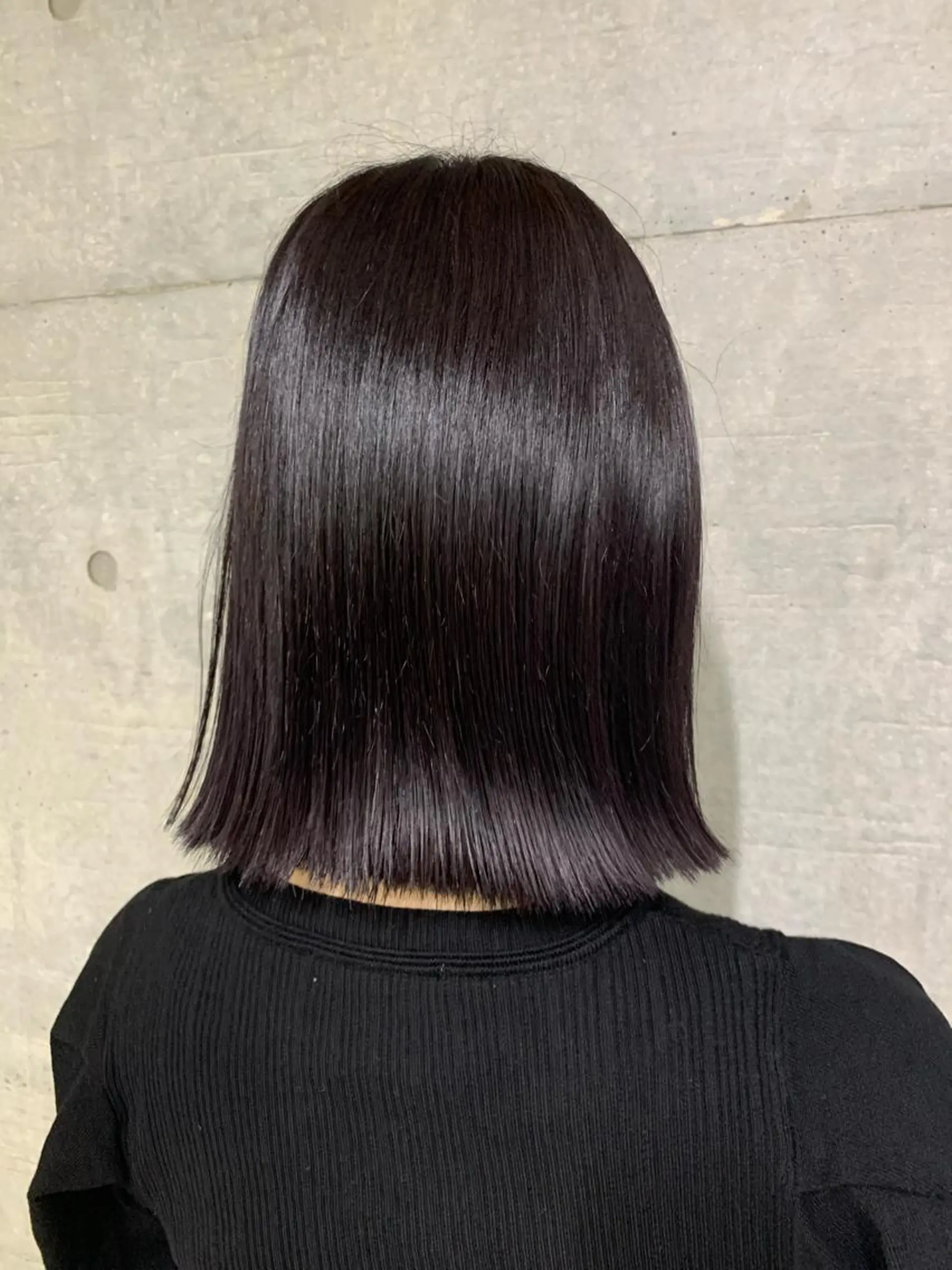 セミロング カラー メンズ 黒髪 パープルカラー パープルブラック ヘアカラー トリートメント THE./ブリーチ 透感カラー/平成のヘアスタイル