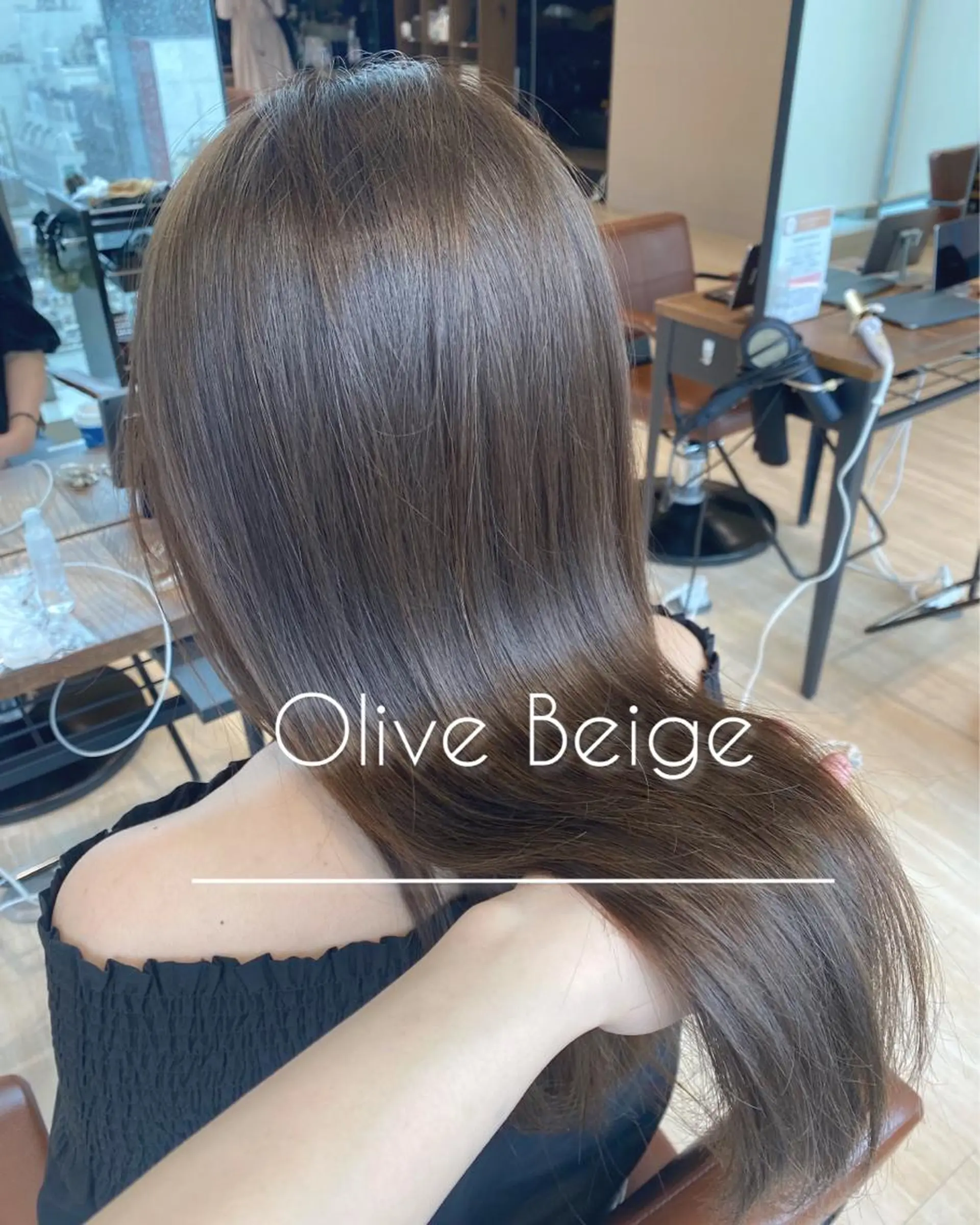 カラー オリーブカラー ヘアカラー トリートメント 🍼顔周りカット/ レイヤー/小川華奈のヘアスタイル