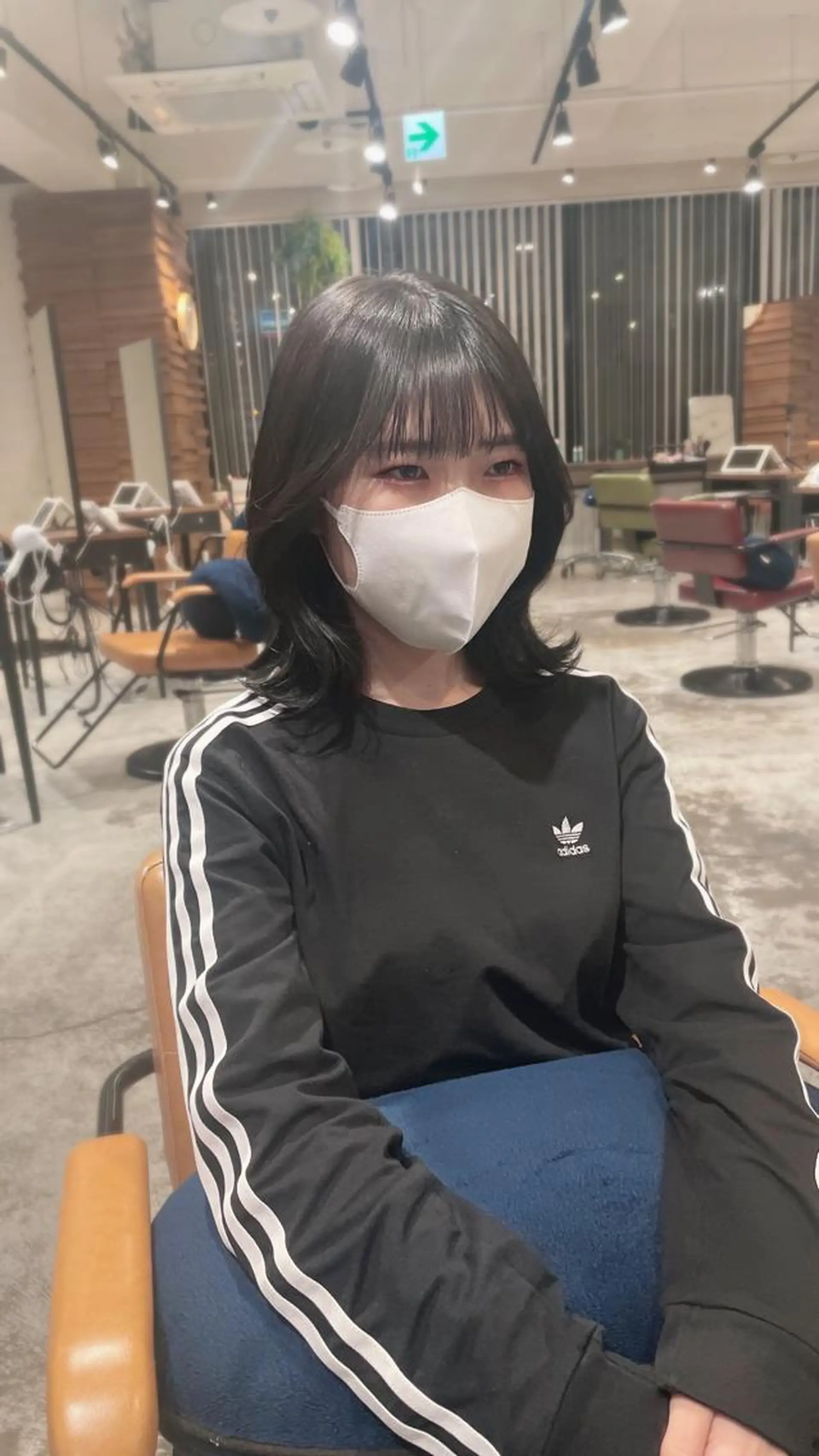 ミディアム カラー カット 福間克徳/顔まわり /レイヤーカットのヘアスタイル