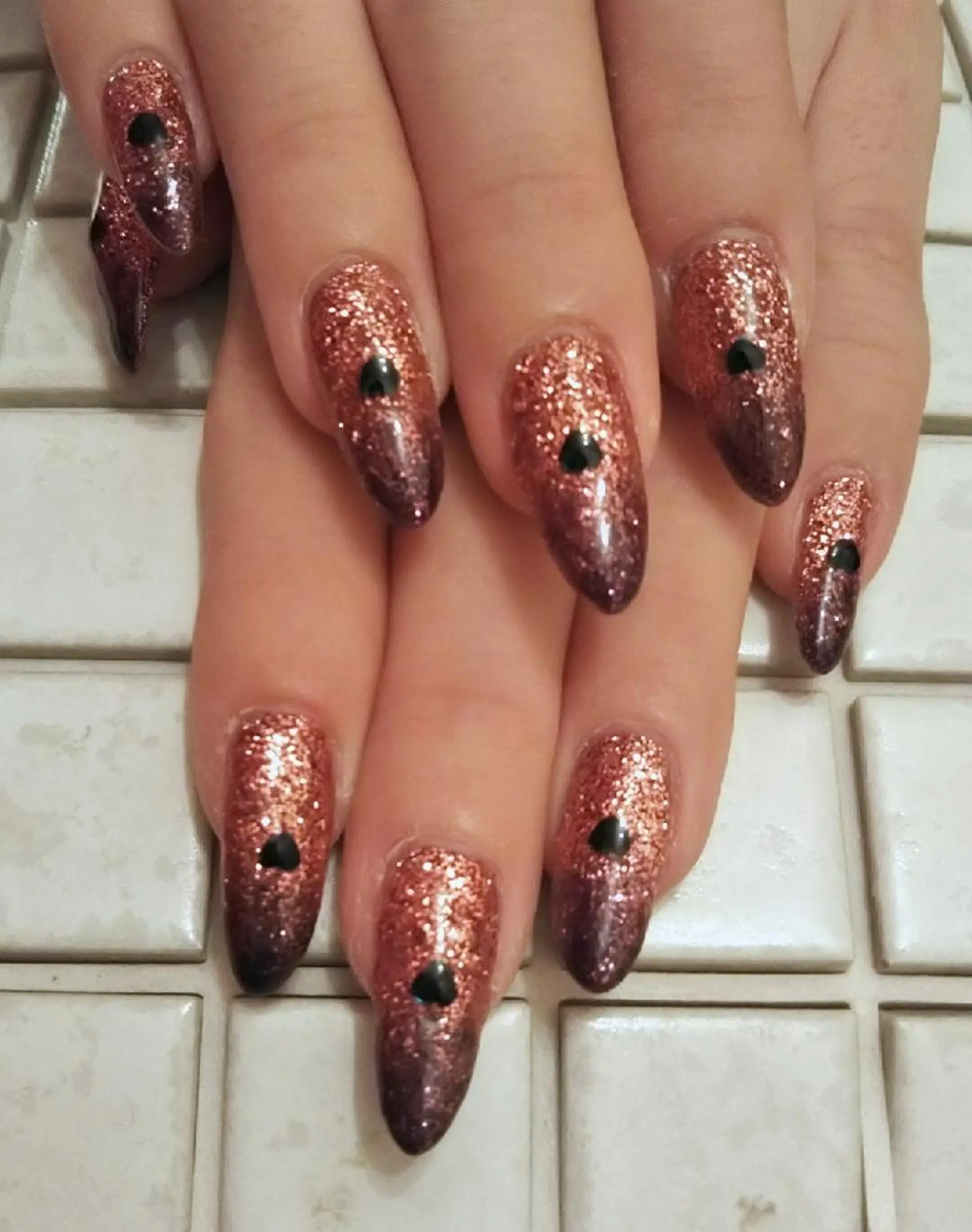 ネイル グラデーション ラメ(グリッター) private salon mieのネイルデザイン