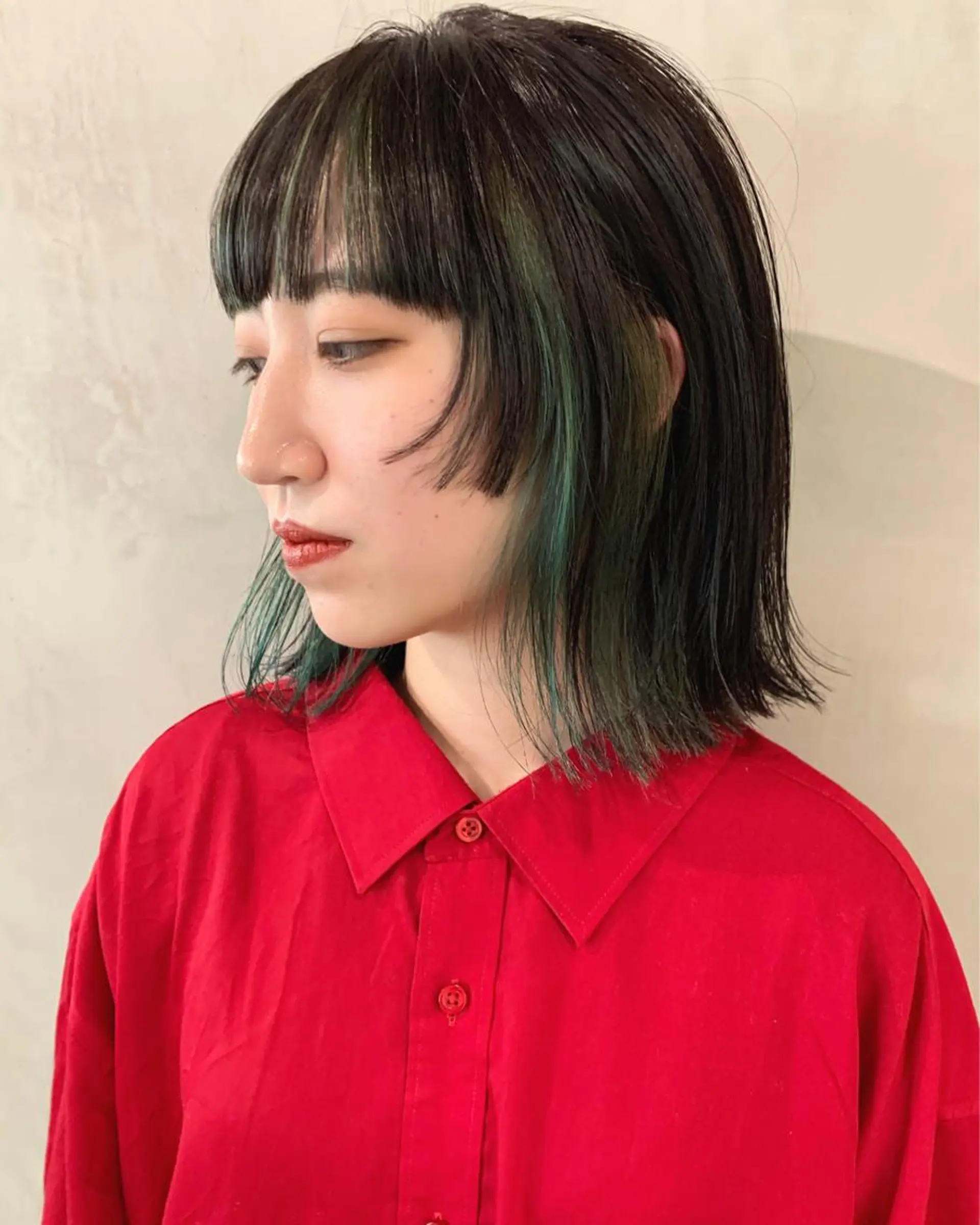 ミディアム カラー 優 作のヘアスタイル