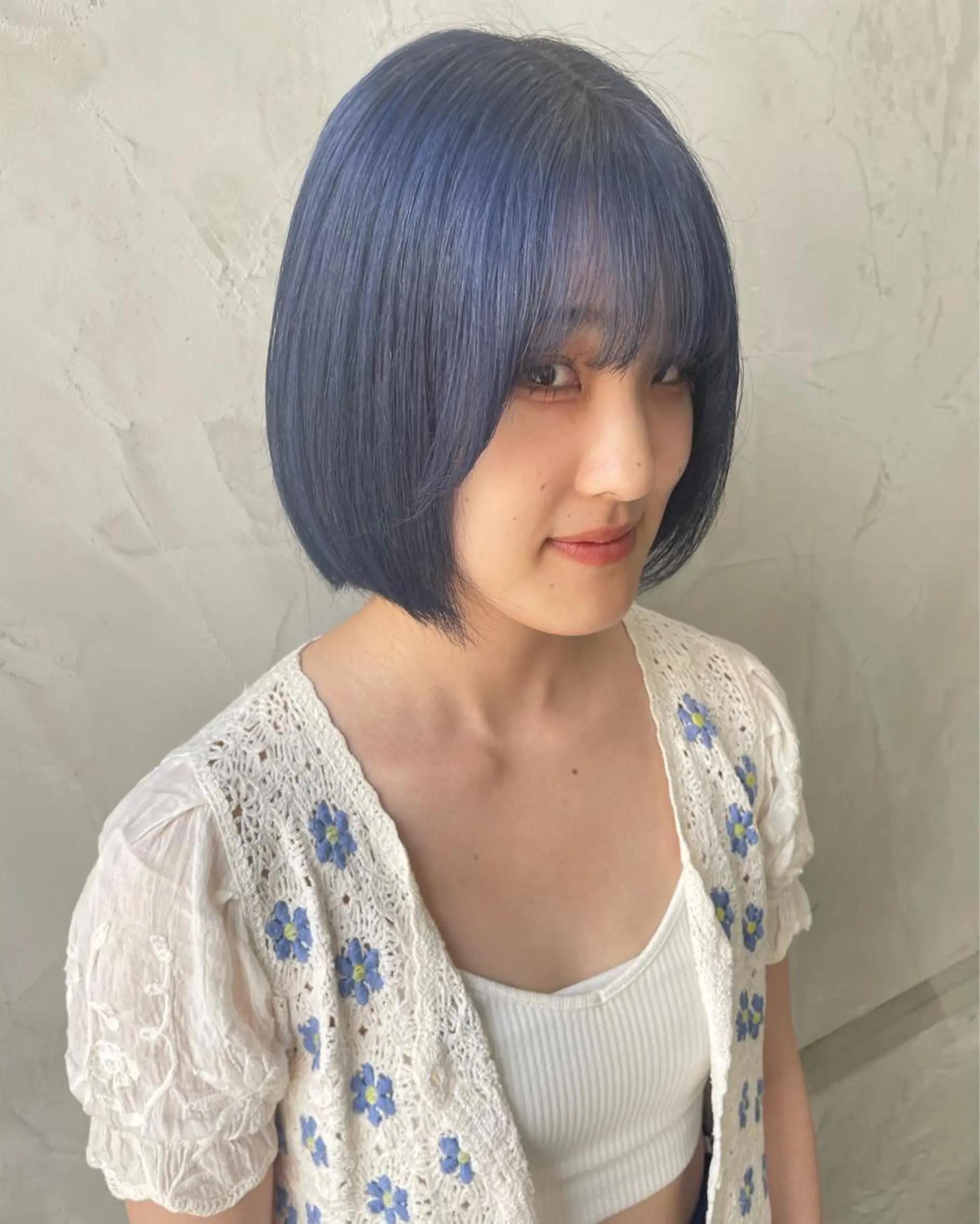 ショート カラー ブルーカラー fudge所属・MaisonHALU 松浦光咲のヘアスタイル