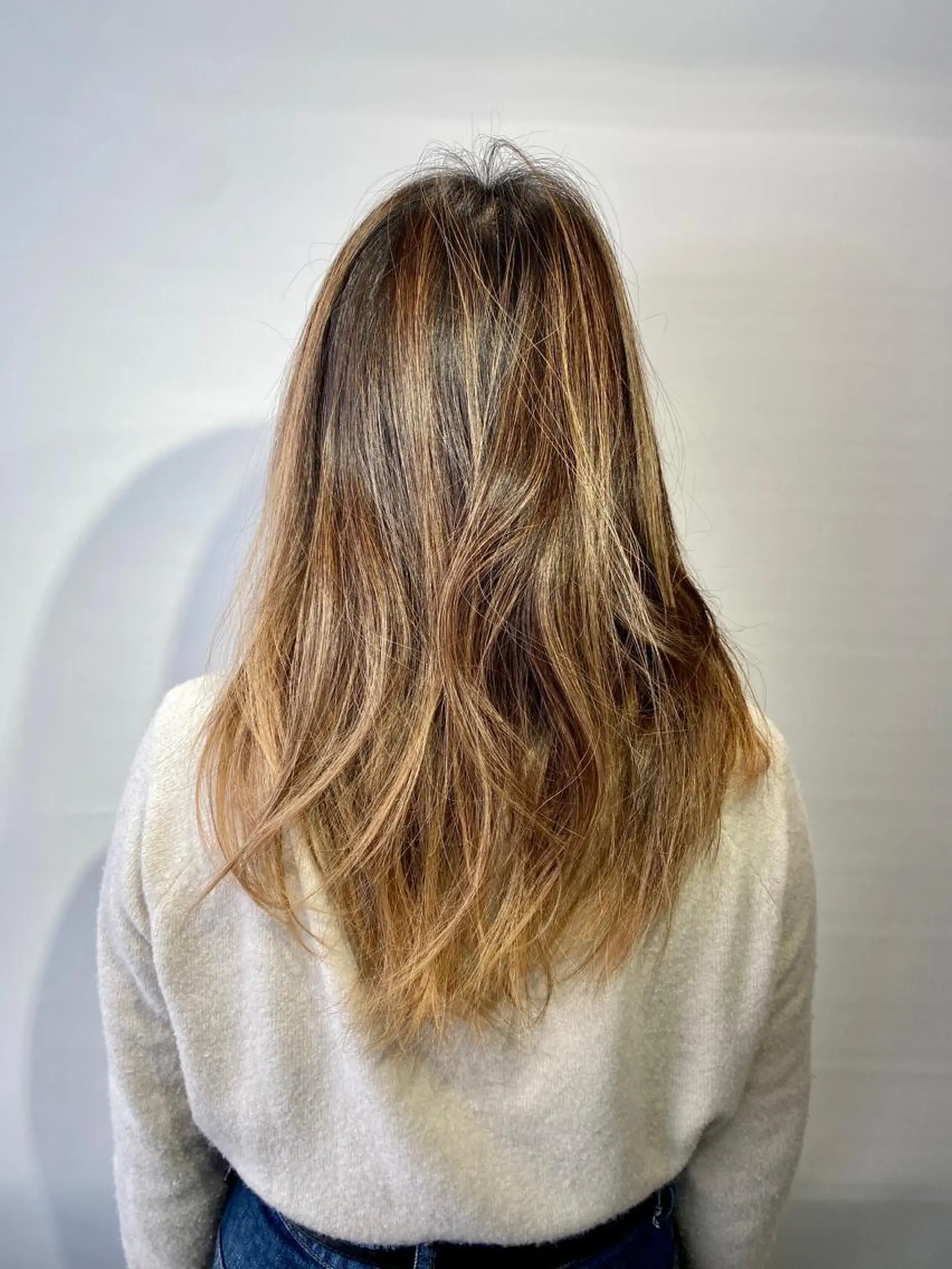 ロング ヘアカラー トリートメント 🌈神バズり 100%色🌈のヘアスタイル