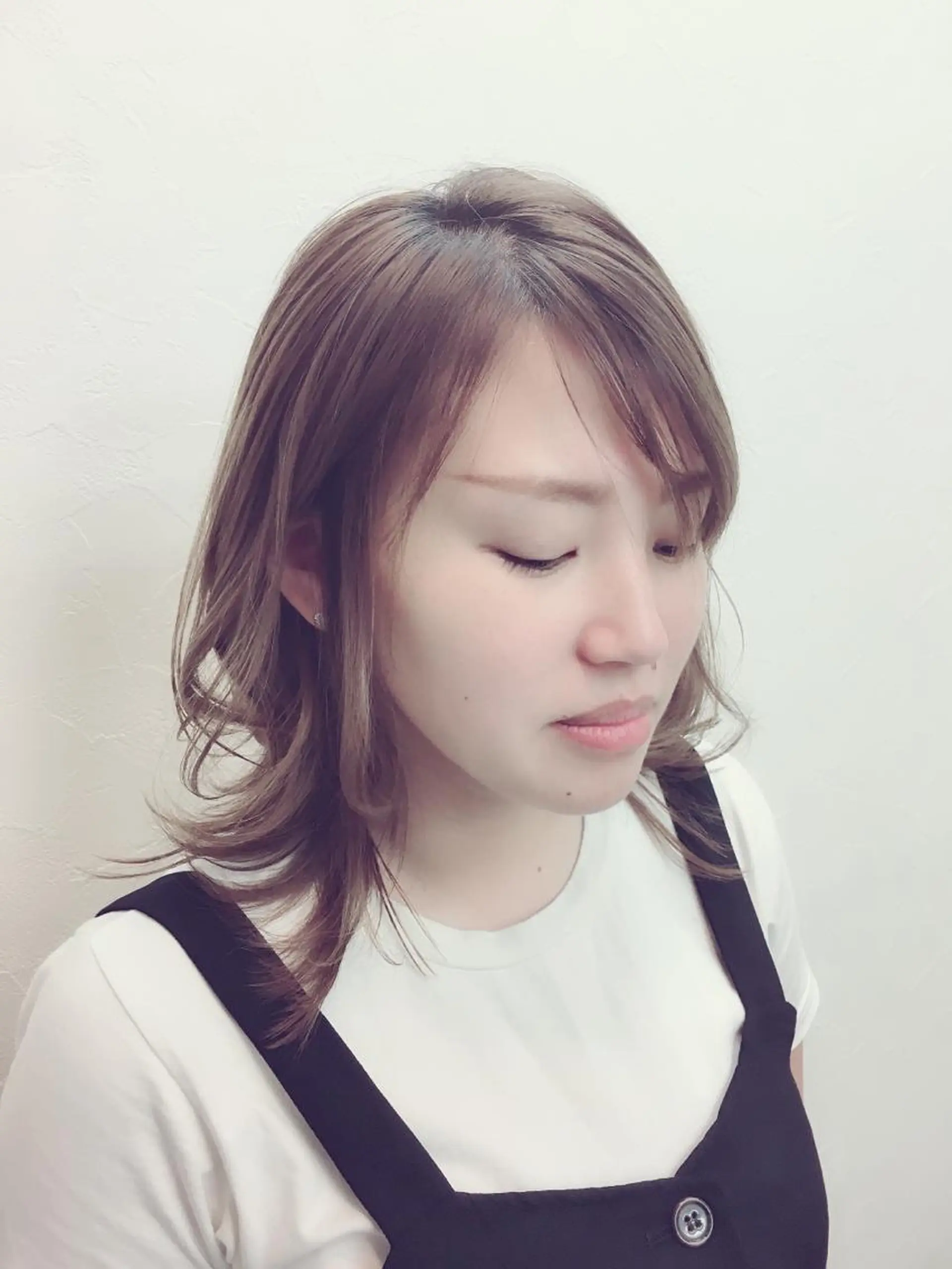 ミディアム カラー 菅沼 まみのヘアスタイル