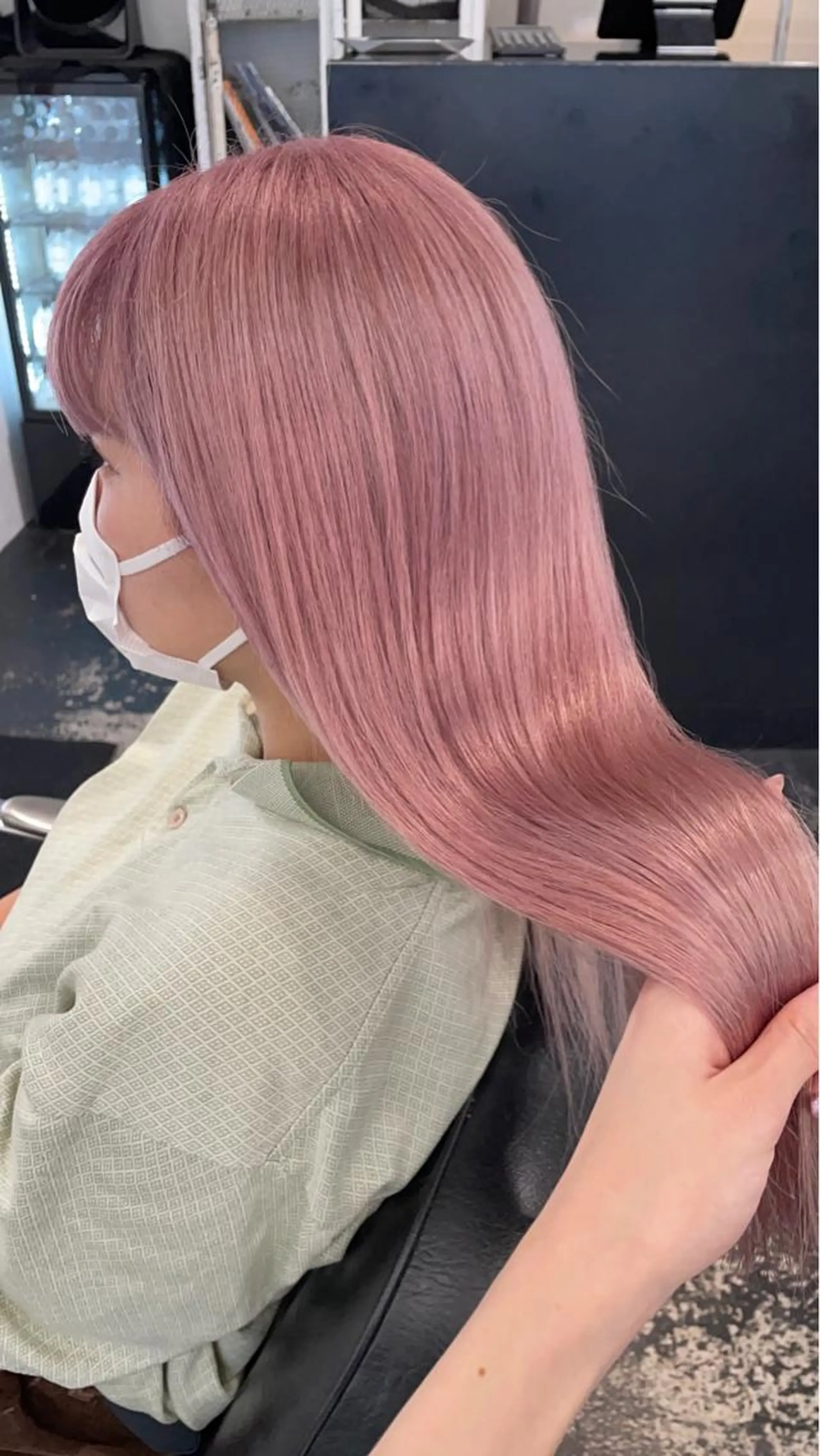 ロング カラー ヘアアレンジ ピンクカラー カット ヘアカラー トリートメント 💗艶髪ハイトー ンAYAKA💗のヘアスタイル