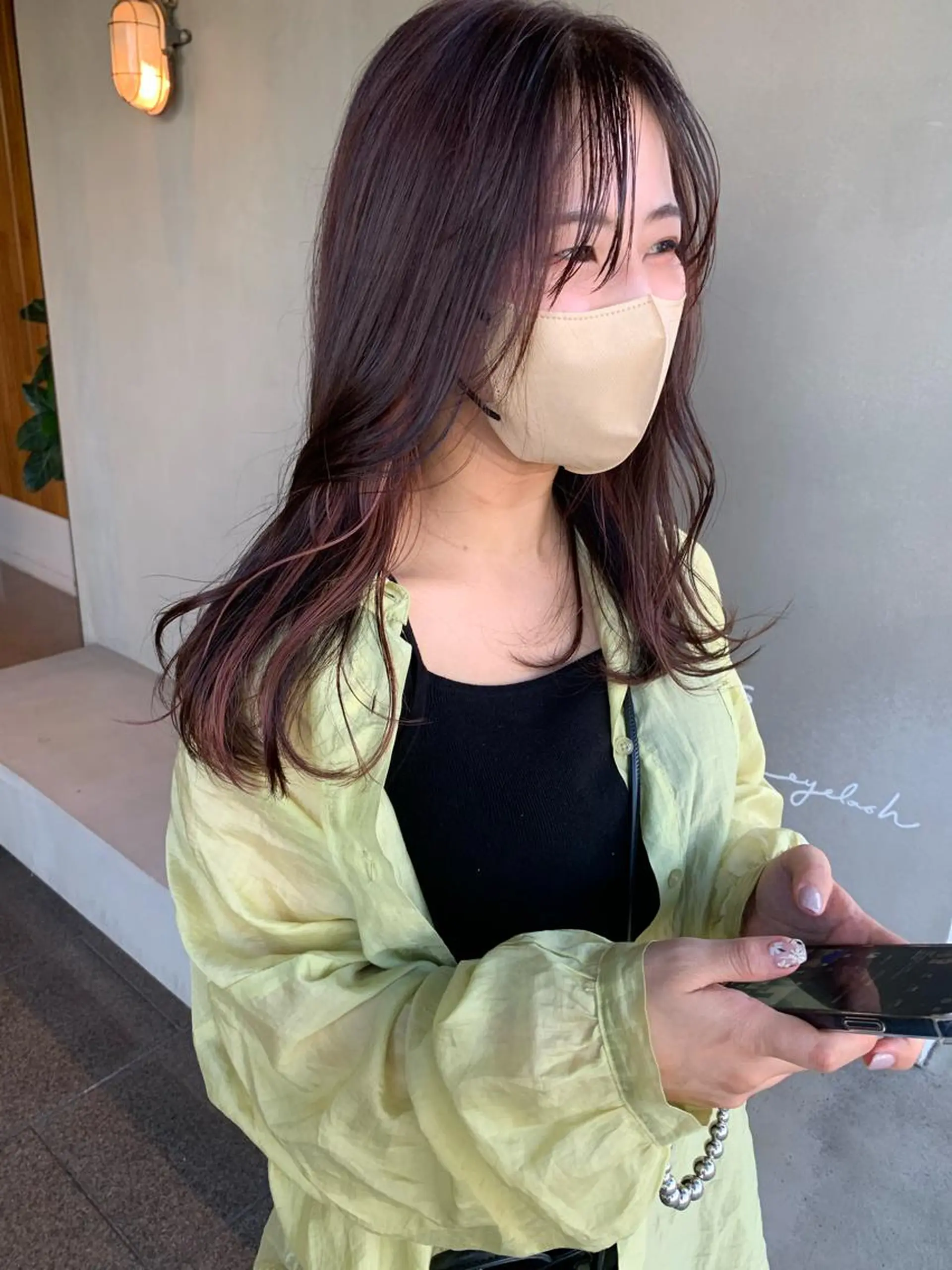 セミロング カラー ヘアカラー ブリーチ/アレンジ 天満/chihiroのヘアスタイル