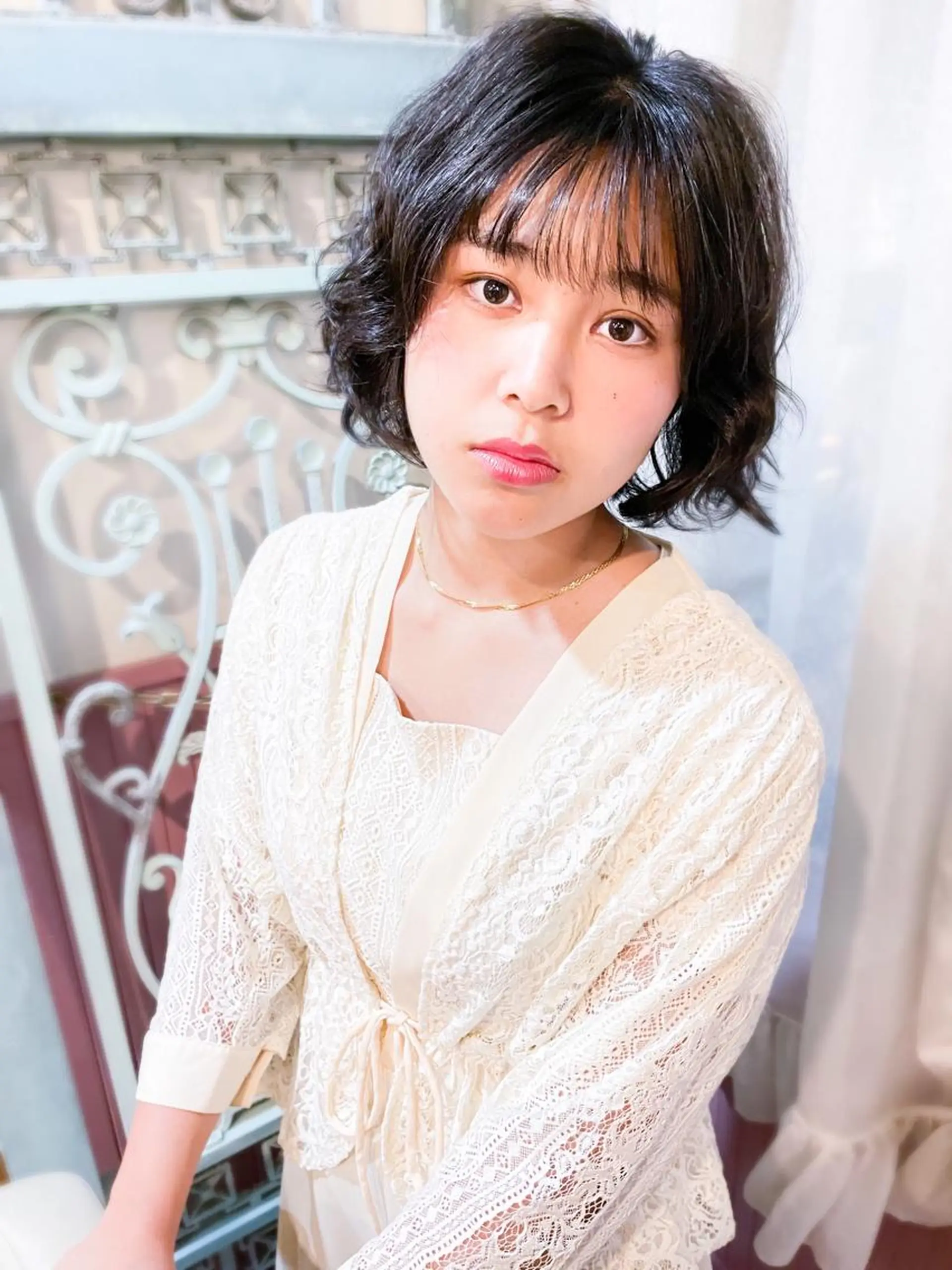 ミディアム カラー パーマ ヘアアレンジ メンズ 表参道Lise おおいしおりのヘアスタイル