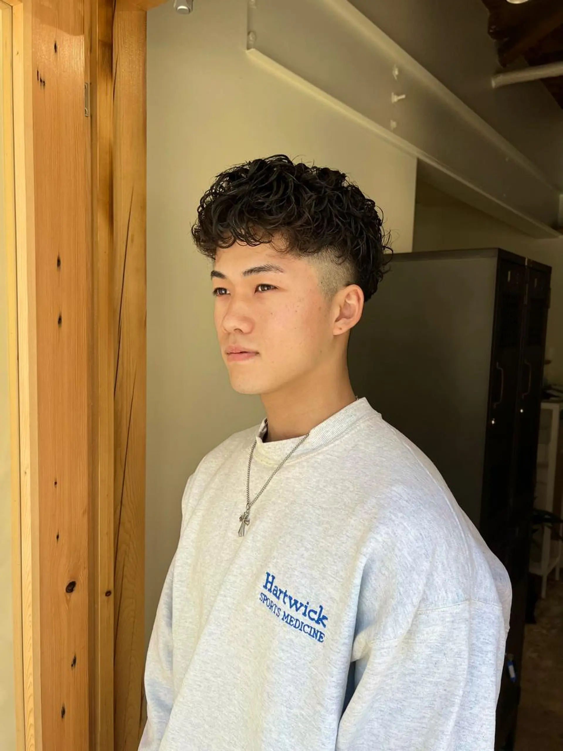 ショート パーマ メンズ nishido ハイライト/メンズのヘアスタイル