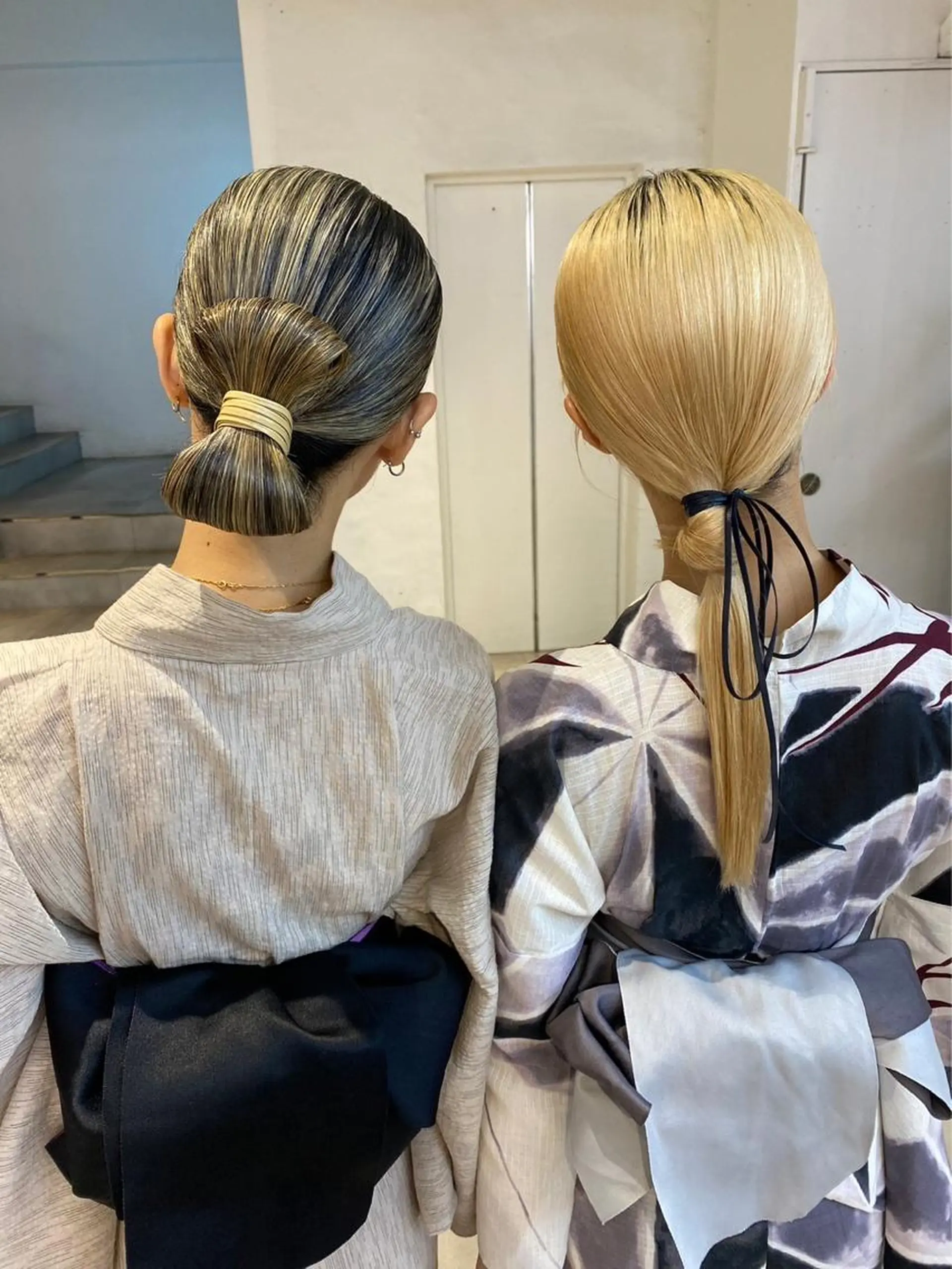 カラー ヘアアレンジ 浴衣 ハイトーン特化 pepe🎀のヘアスタイル
