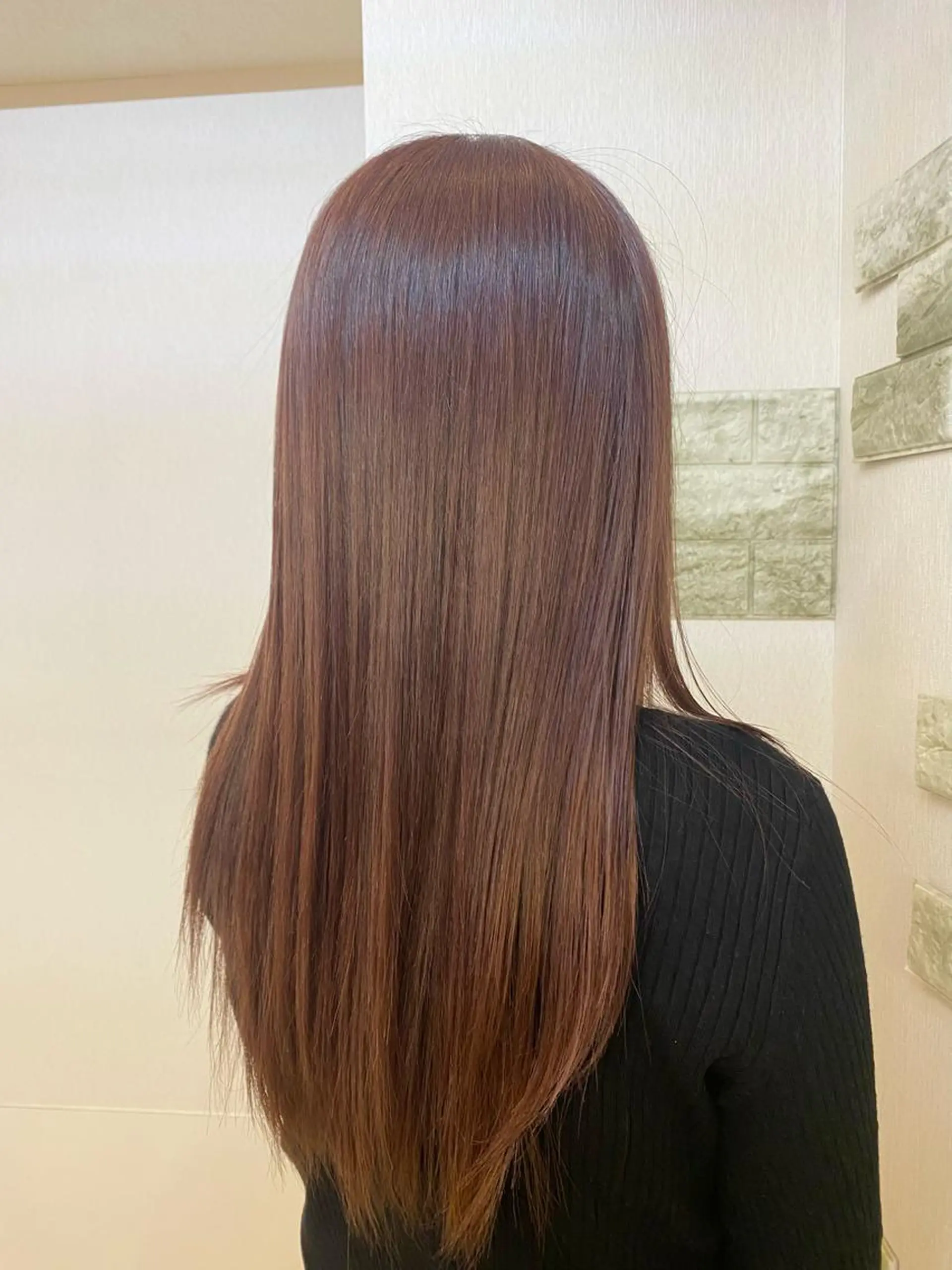 ロング カラー ブラウンカラー ピンクカラー ピンクブラウン ️🫧押上️🫧はな 🫧うる艶パーマのヘアスタイル