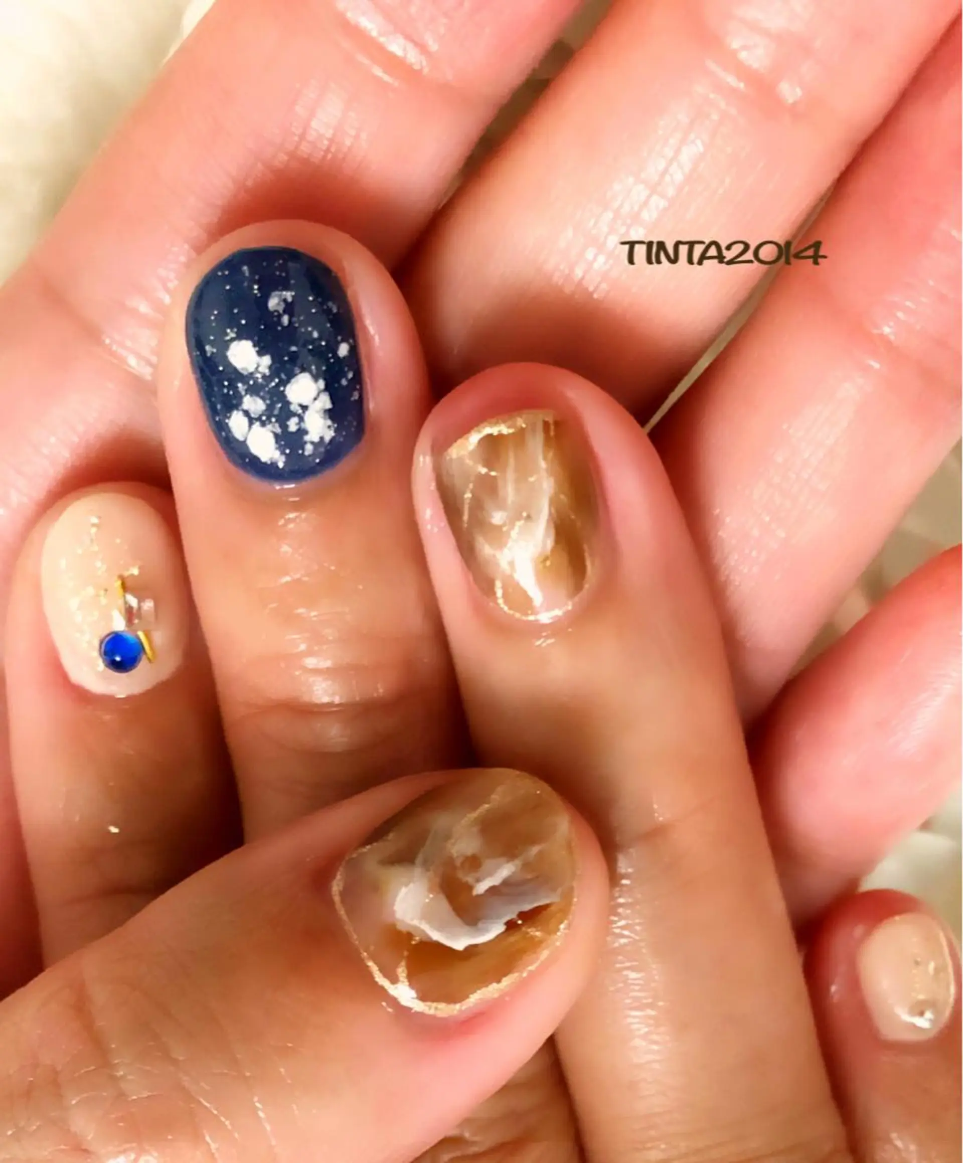 ネイル ブラウン ニュアンスネイル ネイルサロン ティンタ所属・馬場 典子のネイルデザイン