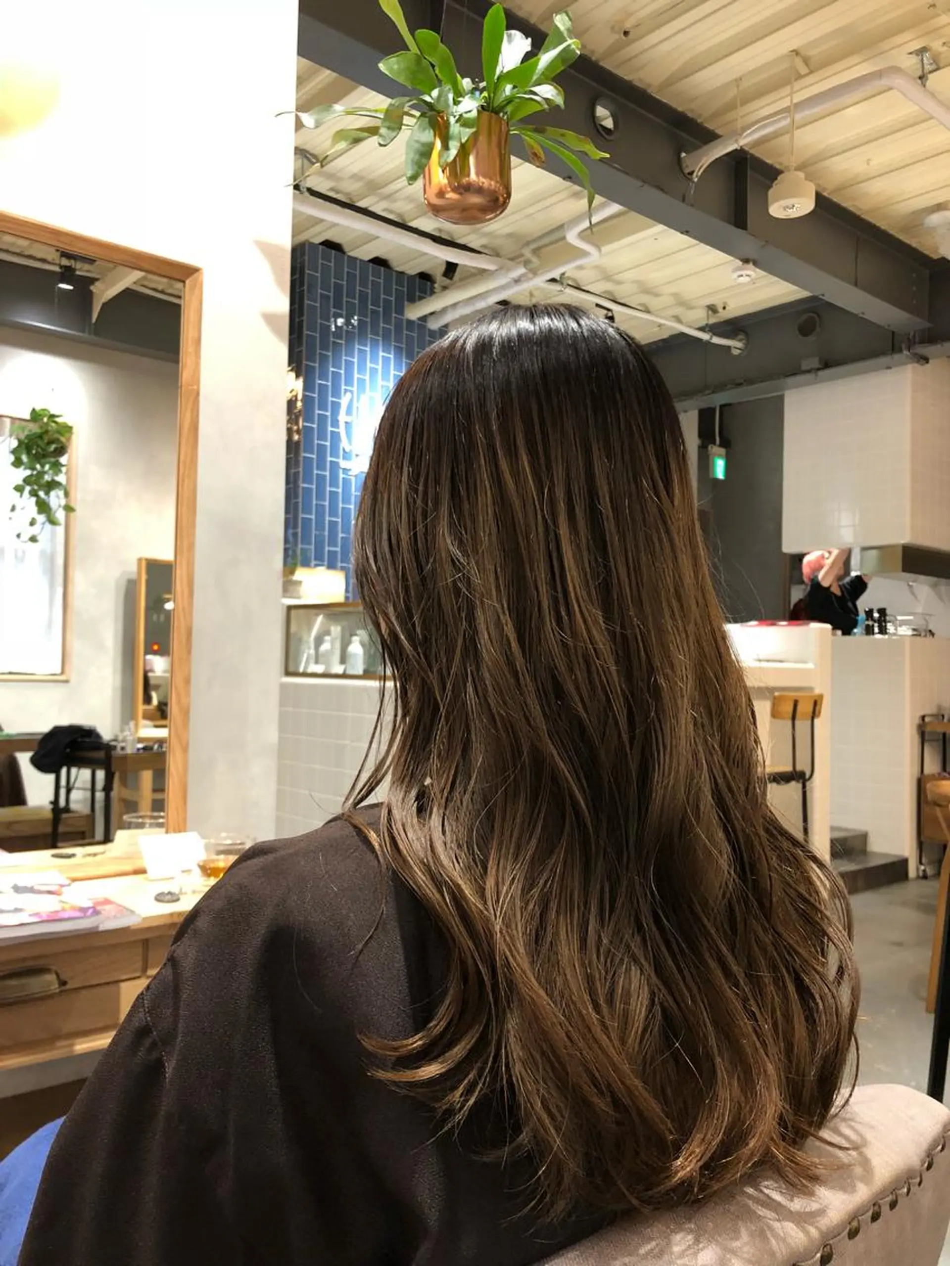 ロング カラー 骨格補正似合わせ カット阿部建のヘアスタイル