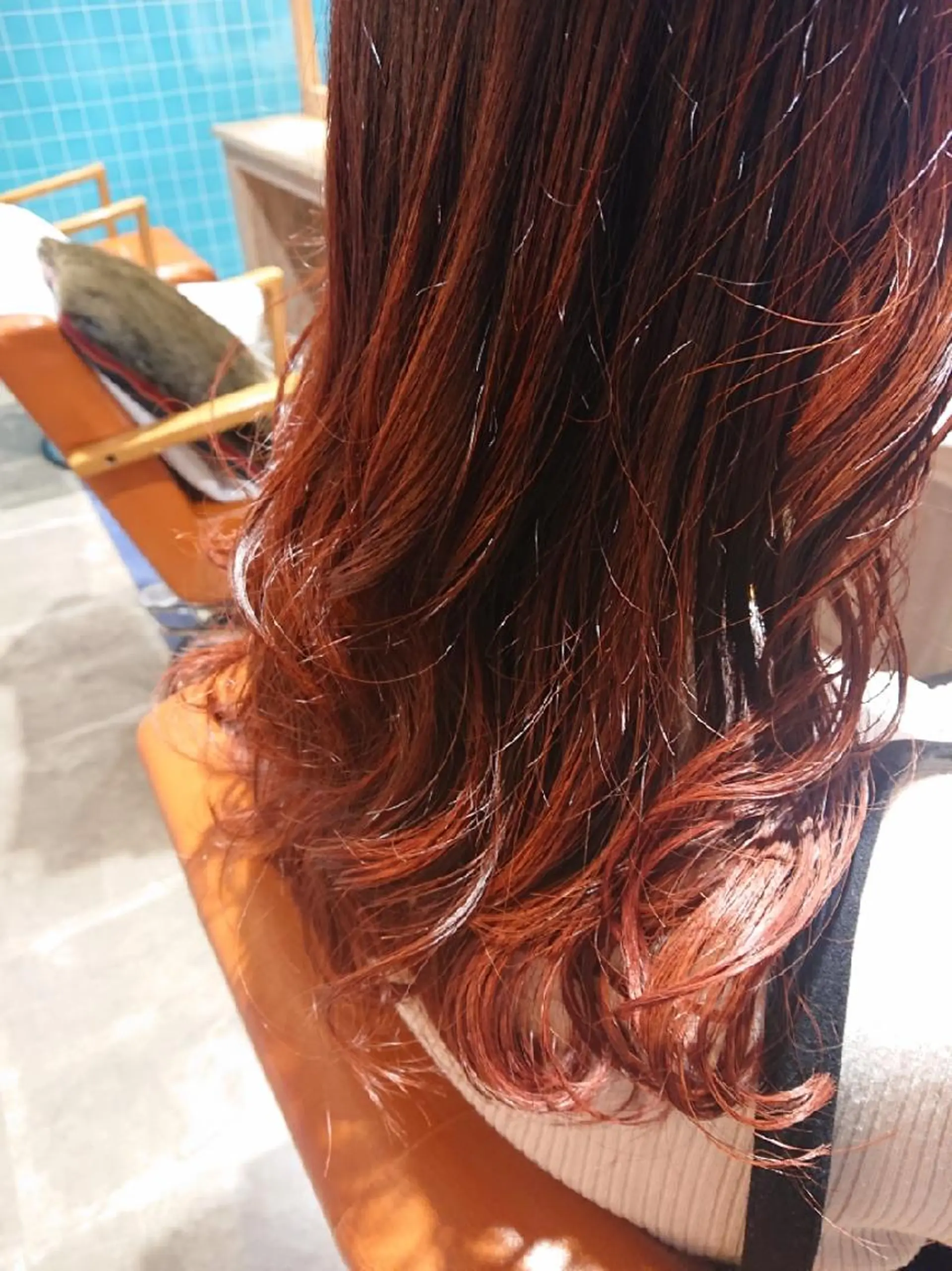 ロング カラー カシス カット ヘアカラー トリートメント alushe 岡 陽子のヘアスタイル