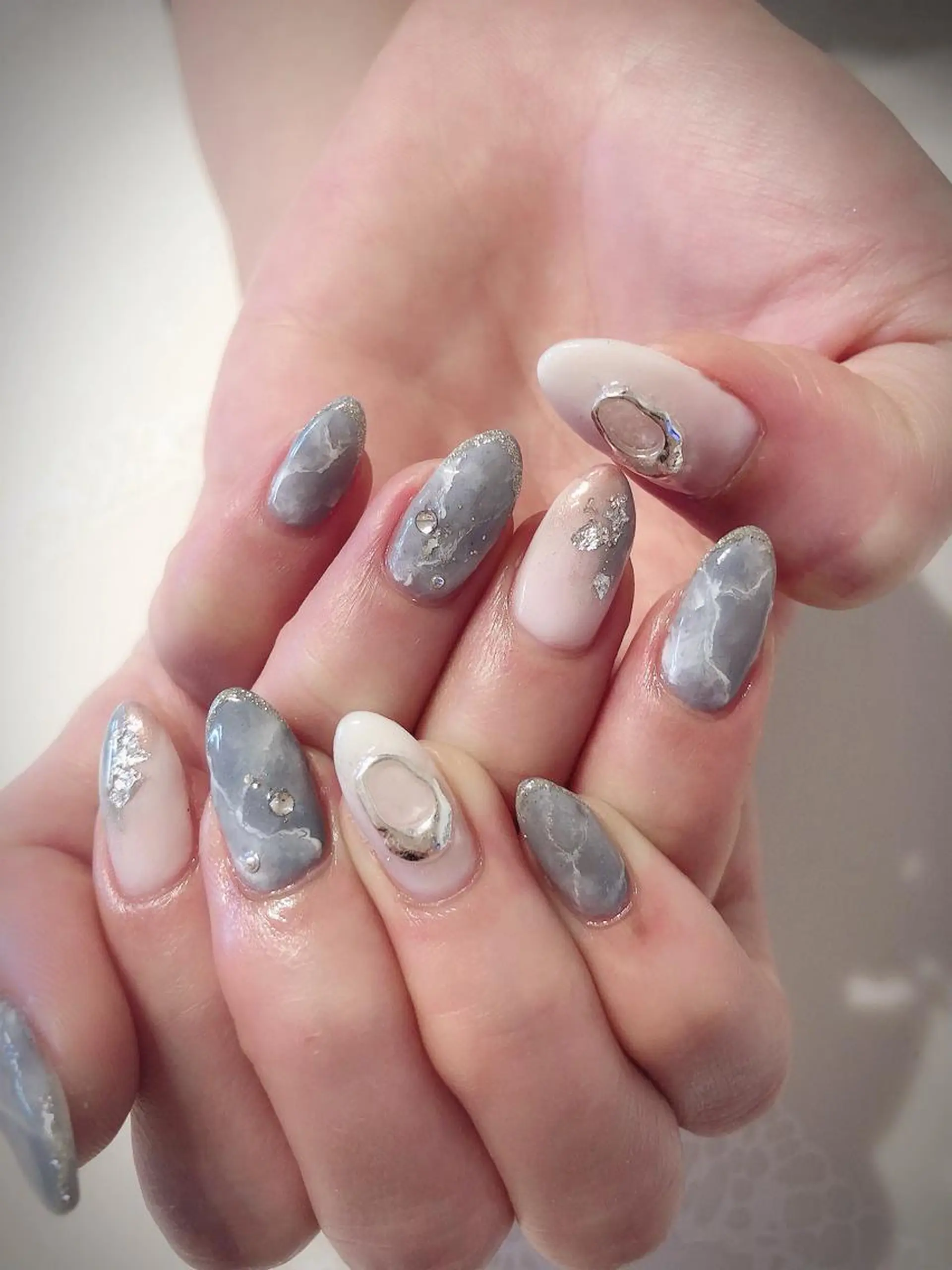 ネイル 大理石ネイル(マーブル) ニュアンスネイル ハンドネイル * haruのネイルデザイン