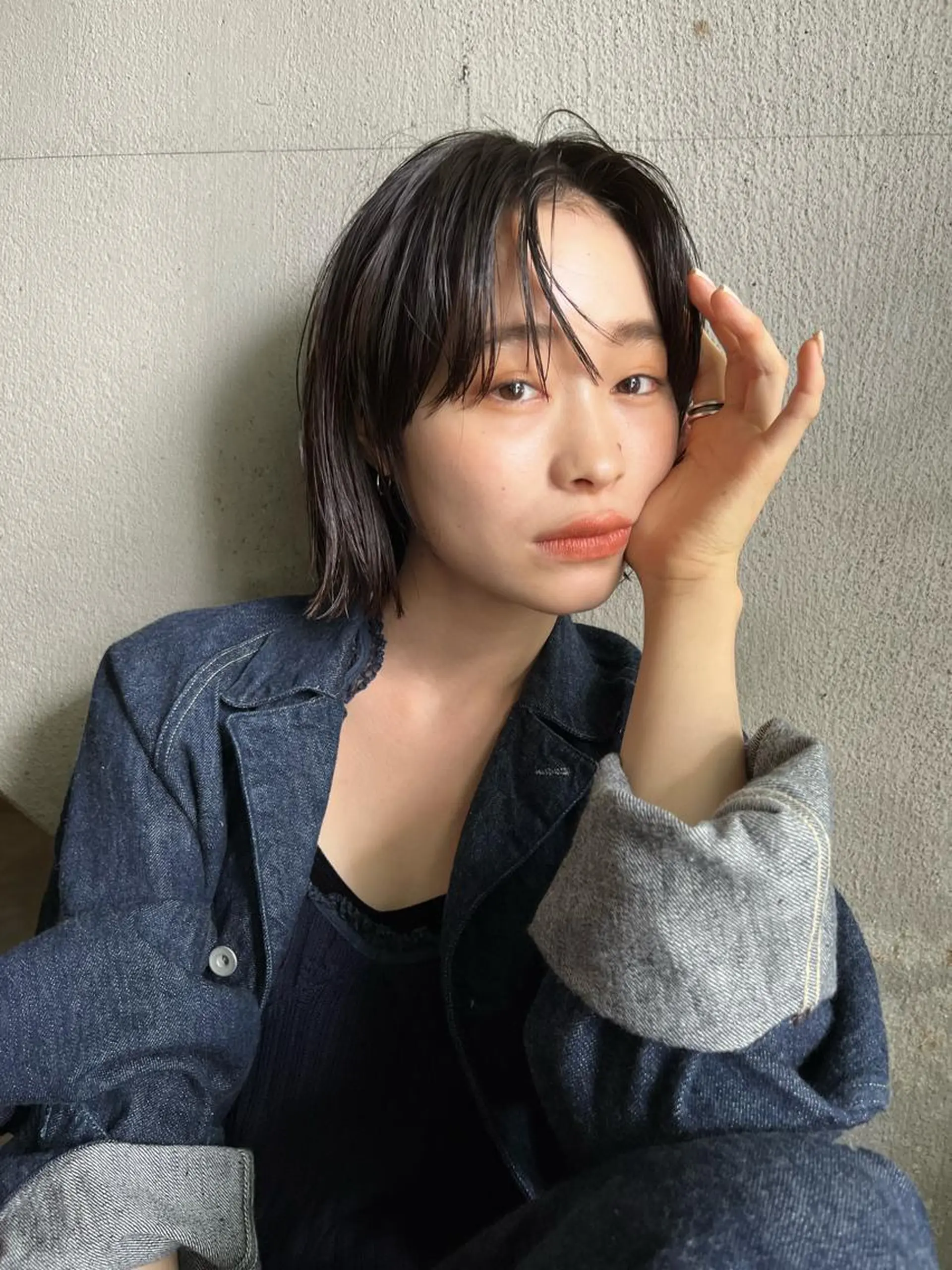 ミディアム カラー こっくりカラー/艶髪 /amy.山口瑞稀のヘアスタイル