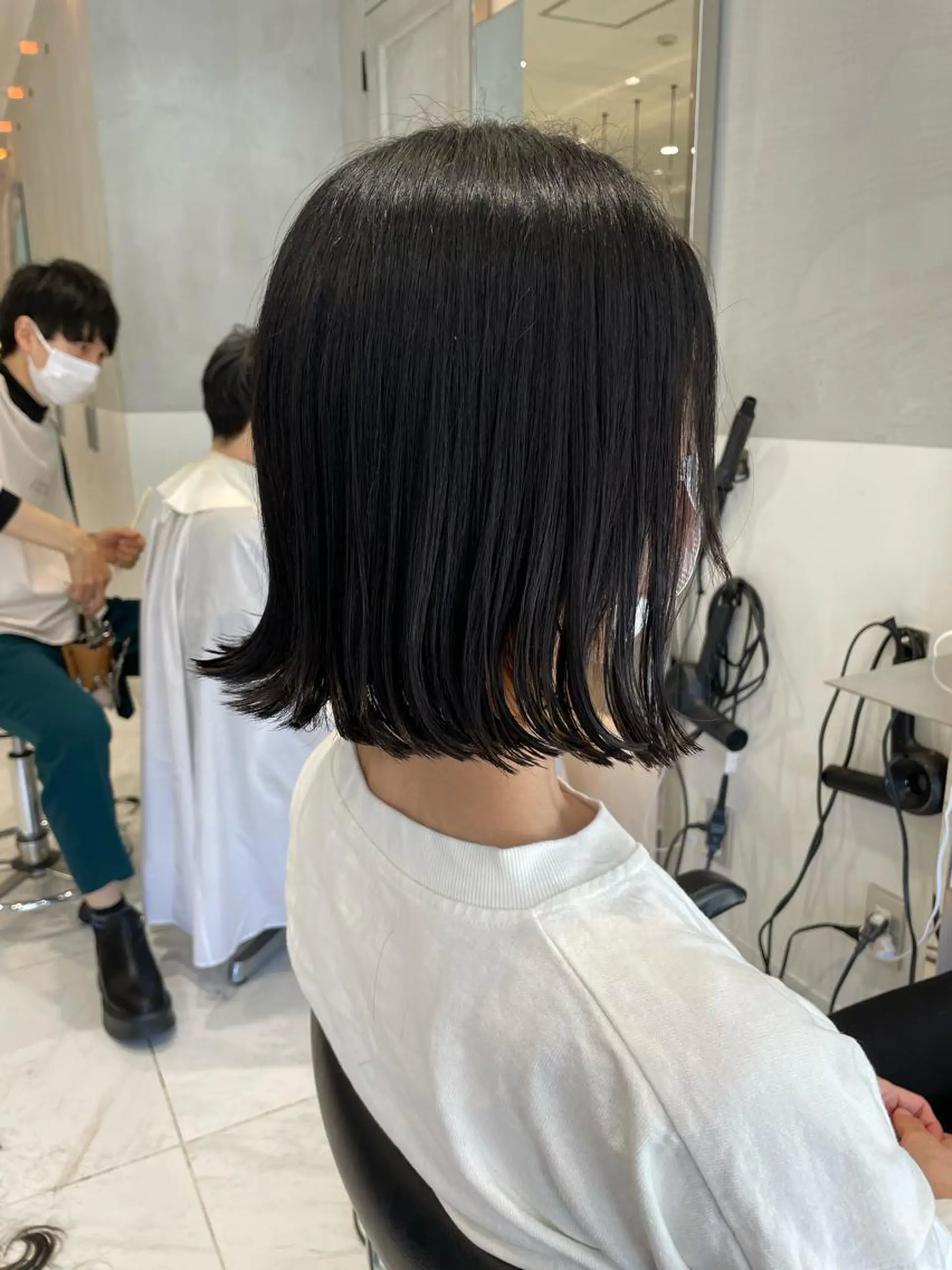 ミディアム カット トリートメント ヘッドスパ ヘアセット 透明感ブリーチ カラー✨有坂映哉のヘアスタイル