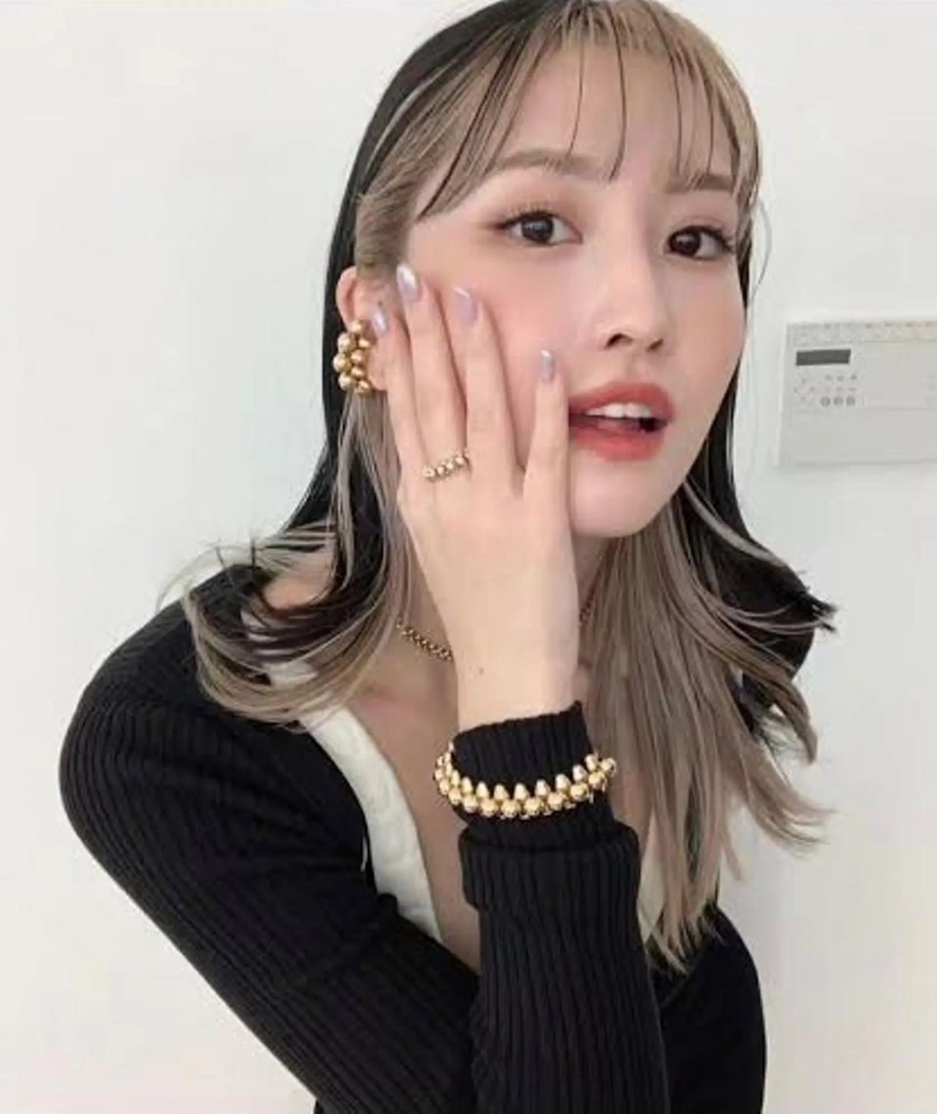 ミディアム カラー enu所属・enu梅田 韓国ヘア ゆりのヘアスタイル