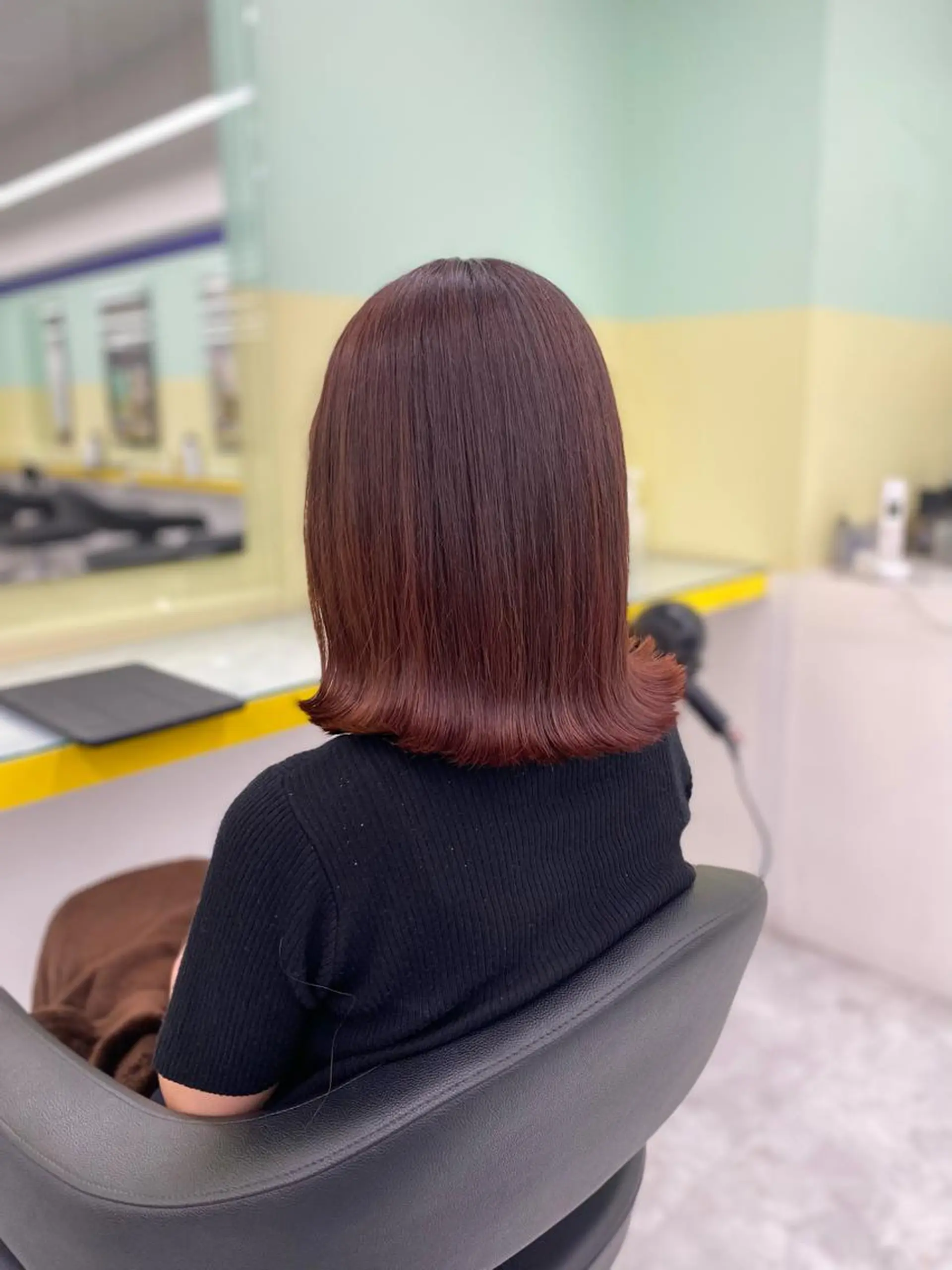 ミディアム カラー パーマ ヘアアレンジ メンズ ネイル マツエク・マツパ アイブロウ レッドカラー 赤色 Lumo所属・💖横浜ブリーチなし 💖MIHOのヘアスタイル