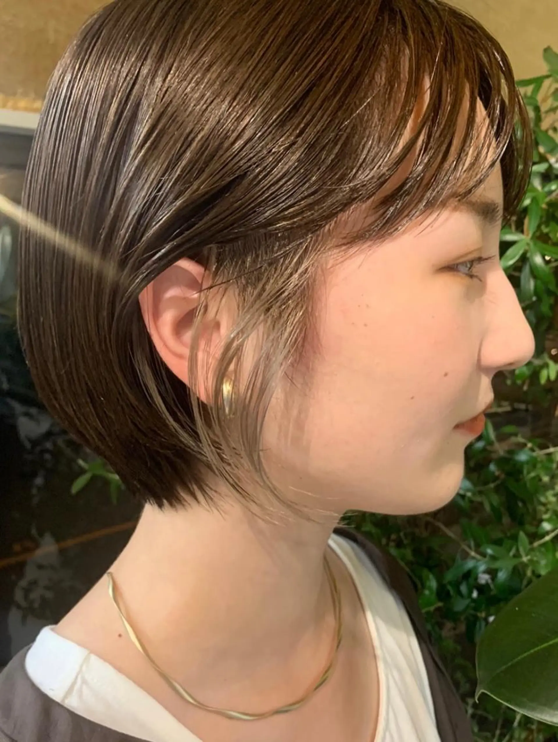 ショート カラー ベージュカラー インナーカラー 山岸 未玖のヘアスタイル