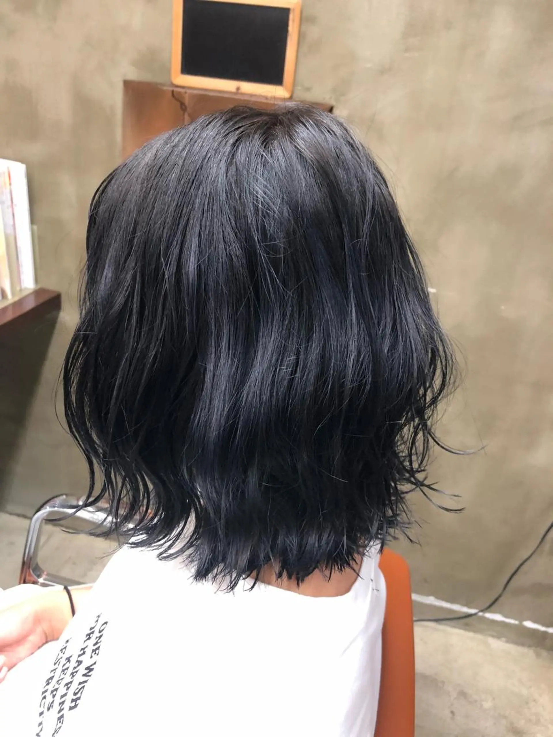 ミディアム カラー グレージュ ネイビーカラー カット ヘアカラー ROBOT   PLUS所属・大野 悠平のヘアスタイル