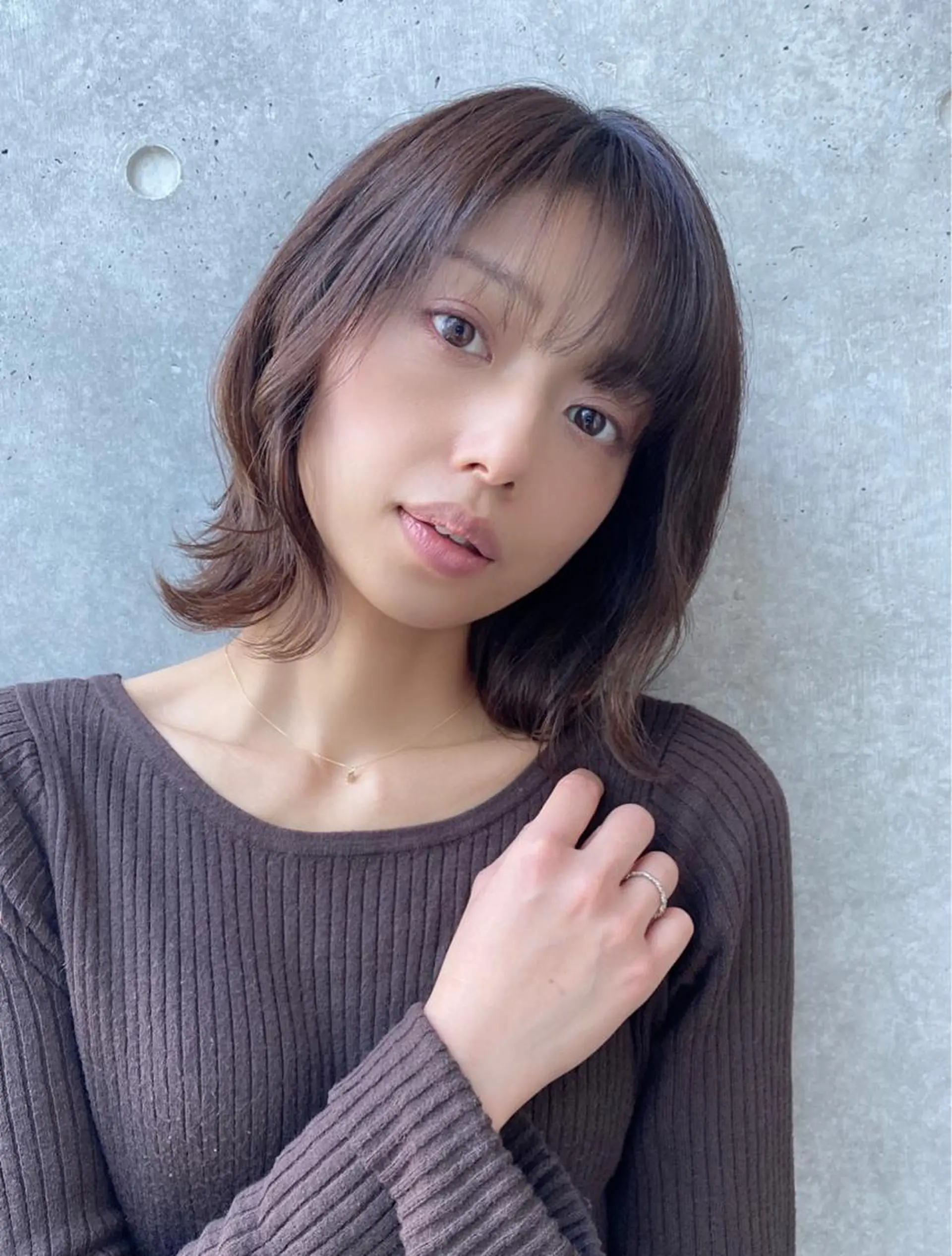 ミディアム くびれヘア カット ヘアカラー トリートメント youres hair 髪質改善トリートメント&ヘッドスパ　恵比寿本店【ユアーズ ヘア】所属・愛されヘア♪ 大森春奈のヘアスタイル