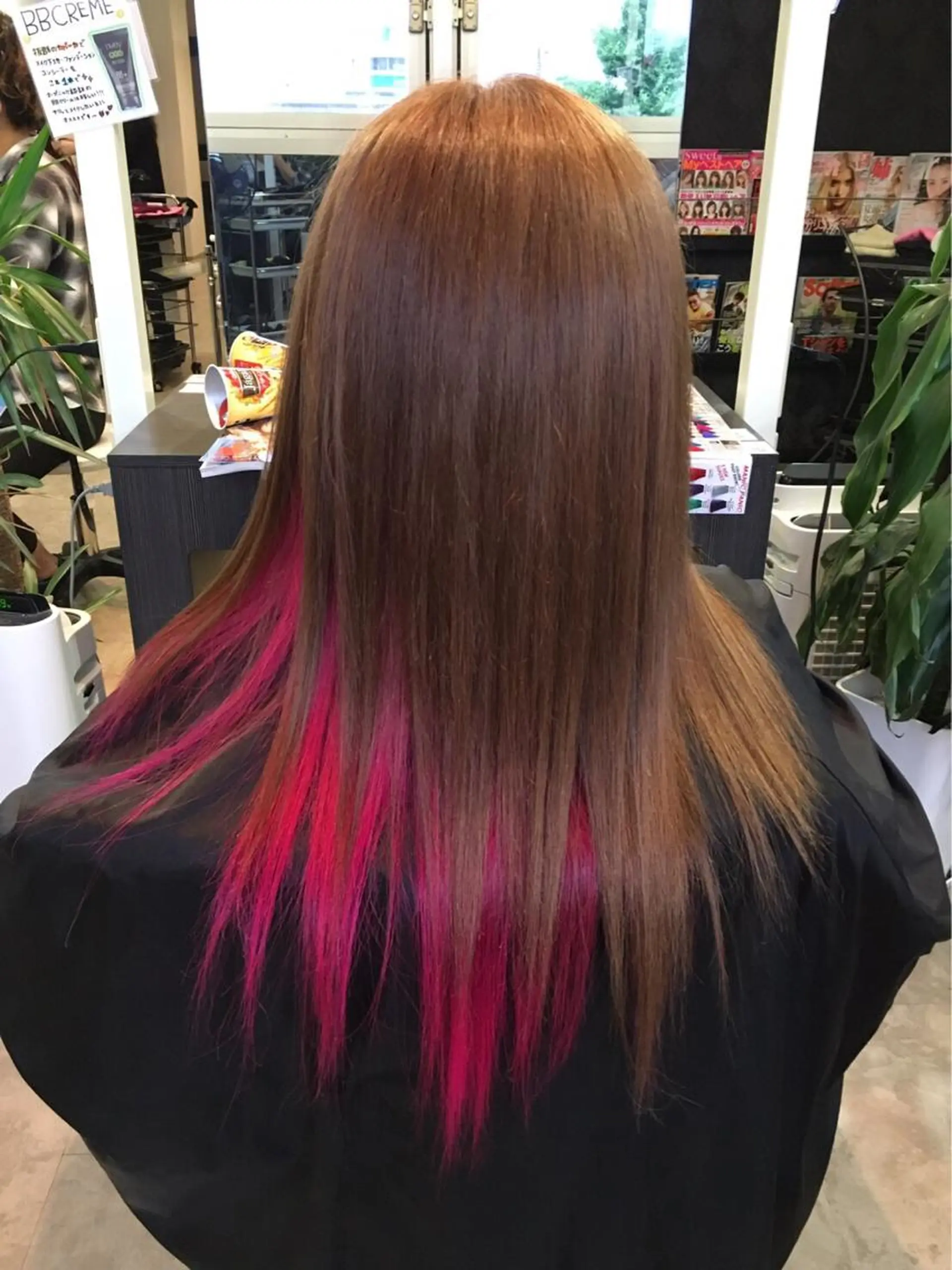 セミロング ロング カラー ピンクカラー ヘアカラー 名駅Private Salon　Noaのヘアスタイル