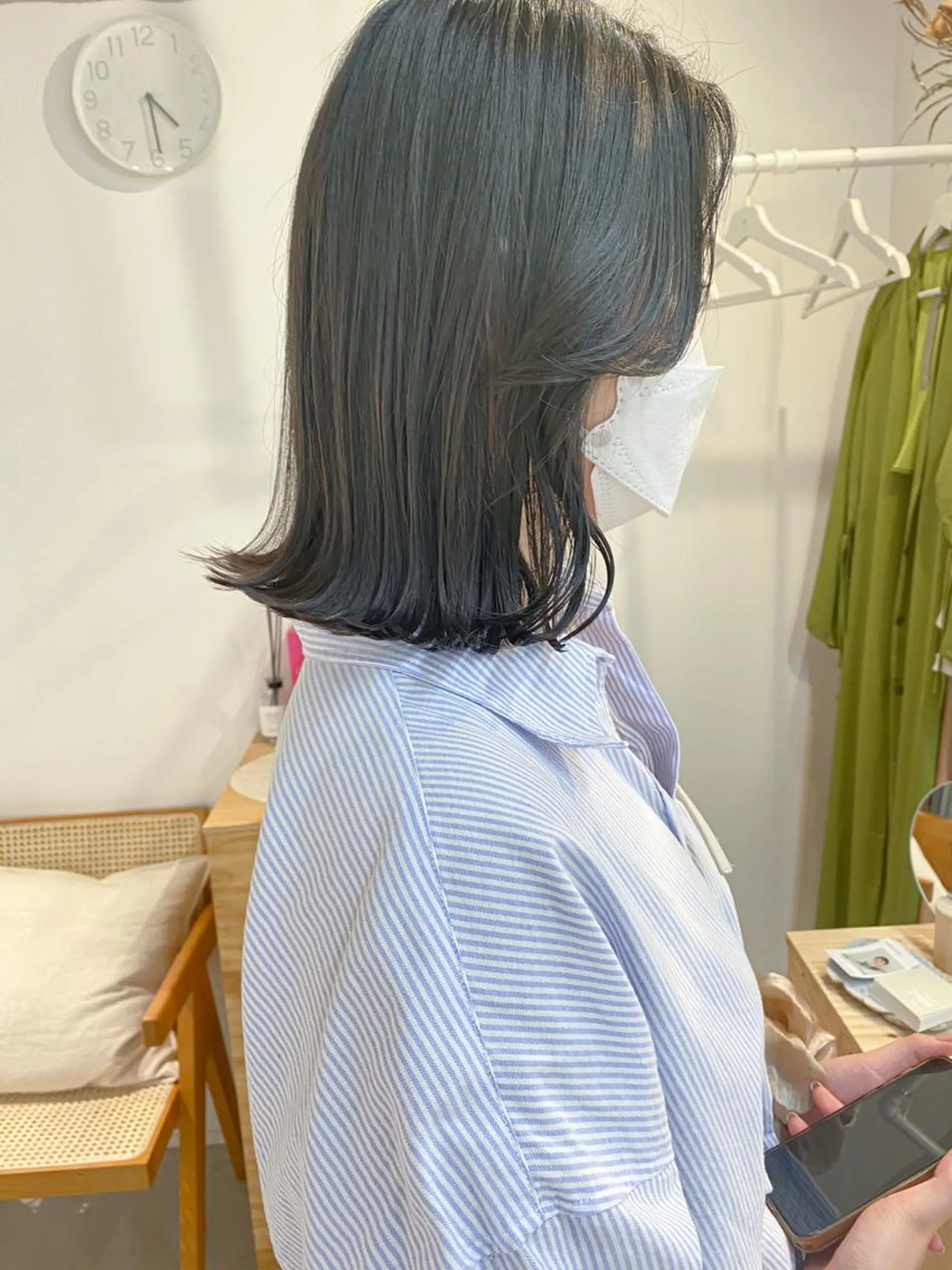 ミディアム カラー 顔周りカット 韓国風ヘア カット ヘアカラー トリートメント fit stand /HIIRAGIのヘアスタイル