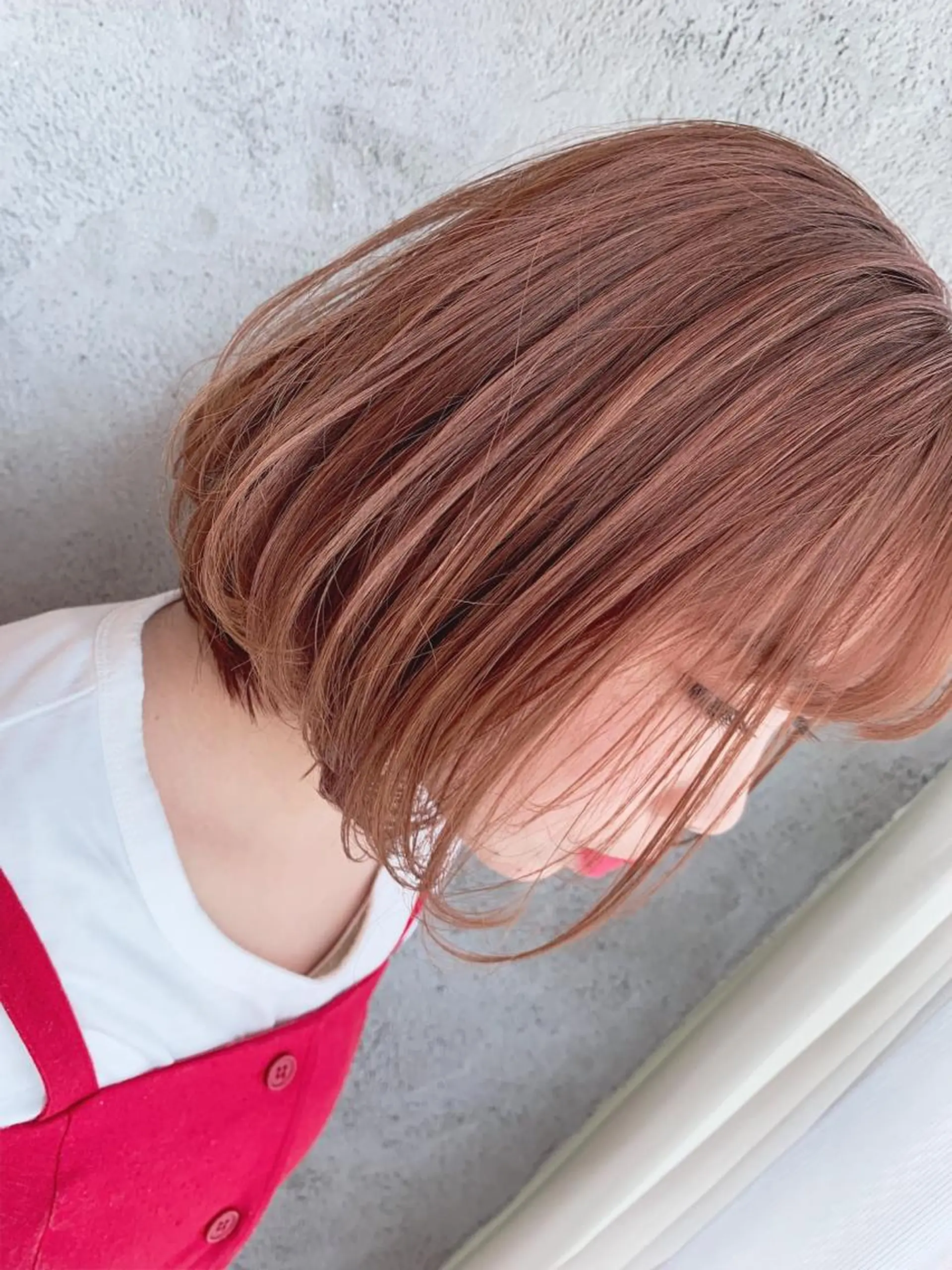 ショート カラー ベージュカラー オレンジ オレンジベージュ カワシマ セイカのヘアスタイル