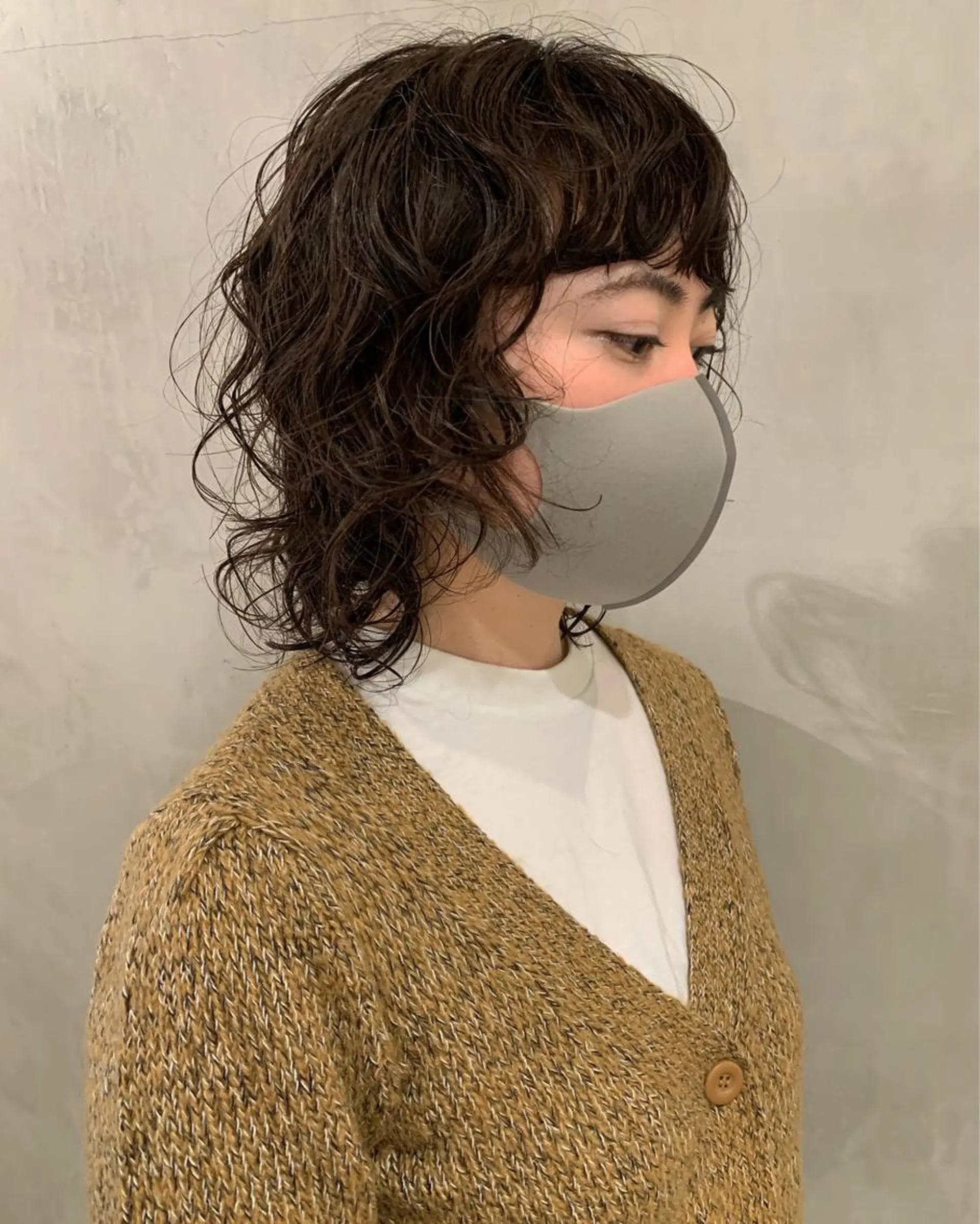 ミディアム パーマ ミディアムパーマ ウルフカット カット パーマ トリートメント アンニュイヘア🪽 ayumiのヘアスタイル