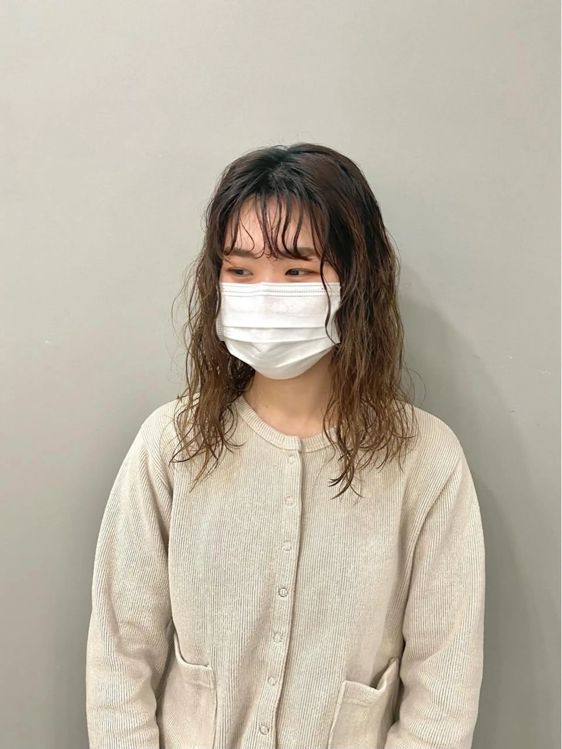 ミディアム パーマ ミディアムパーマ カット パーマ トリートメント 店長　ショート& パーマ　坂本のヘアスタイル