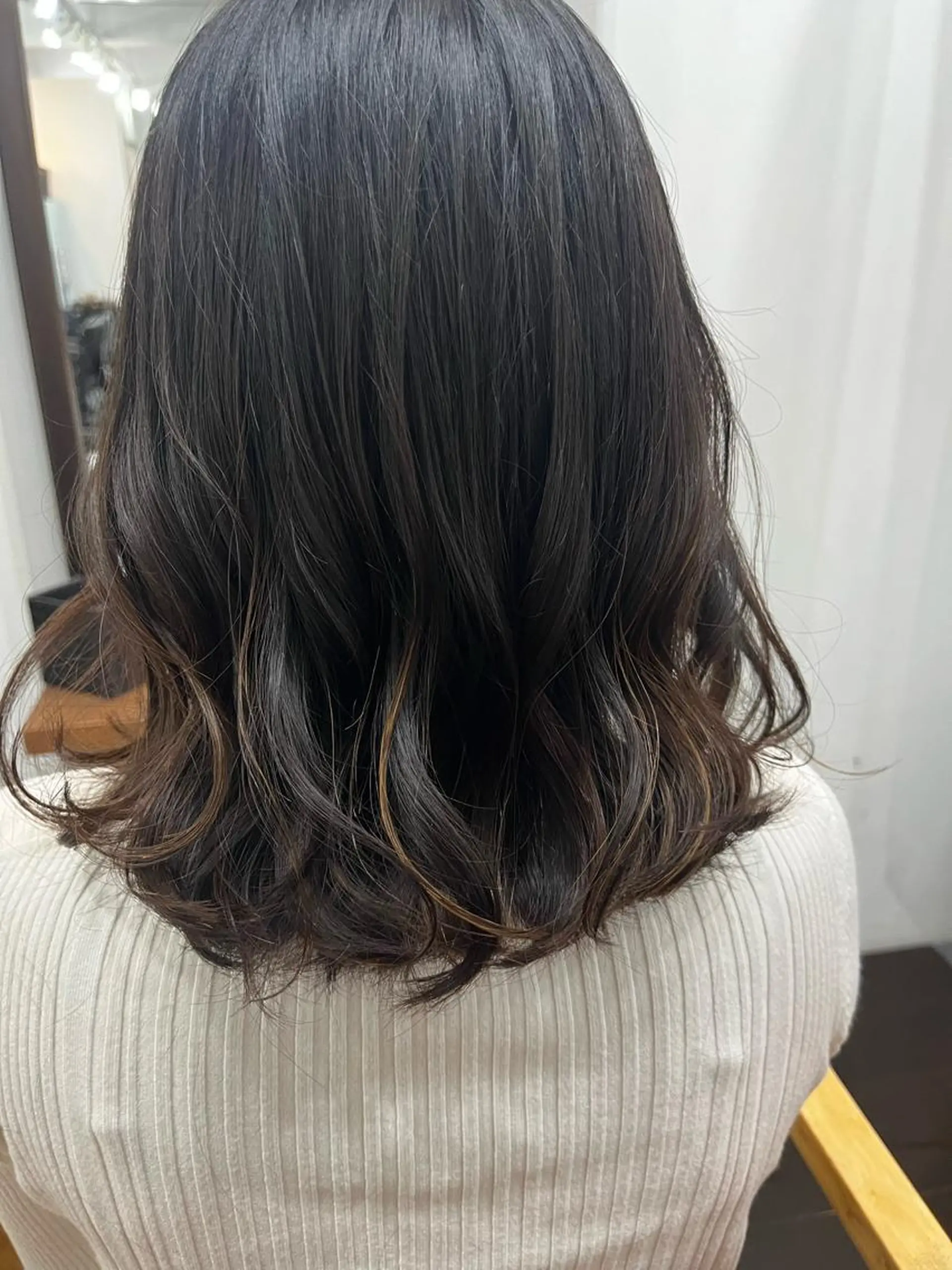 ミディアム ハイライト 🍐縮毛矯正/骨格 カット/脇　真也🍐のヘアスタイル