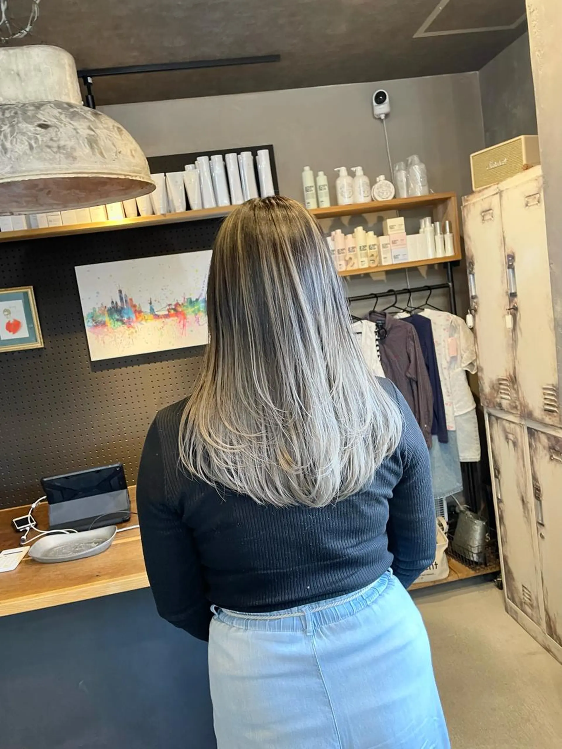 セミロング 外国人風カラー ヘアカラー トリートメント D.log 大和西大寺店所属・川崎 雅大のヘアスタイル
