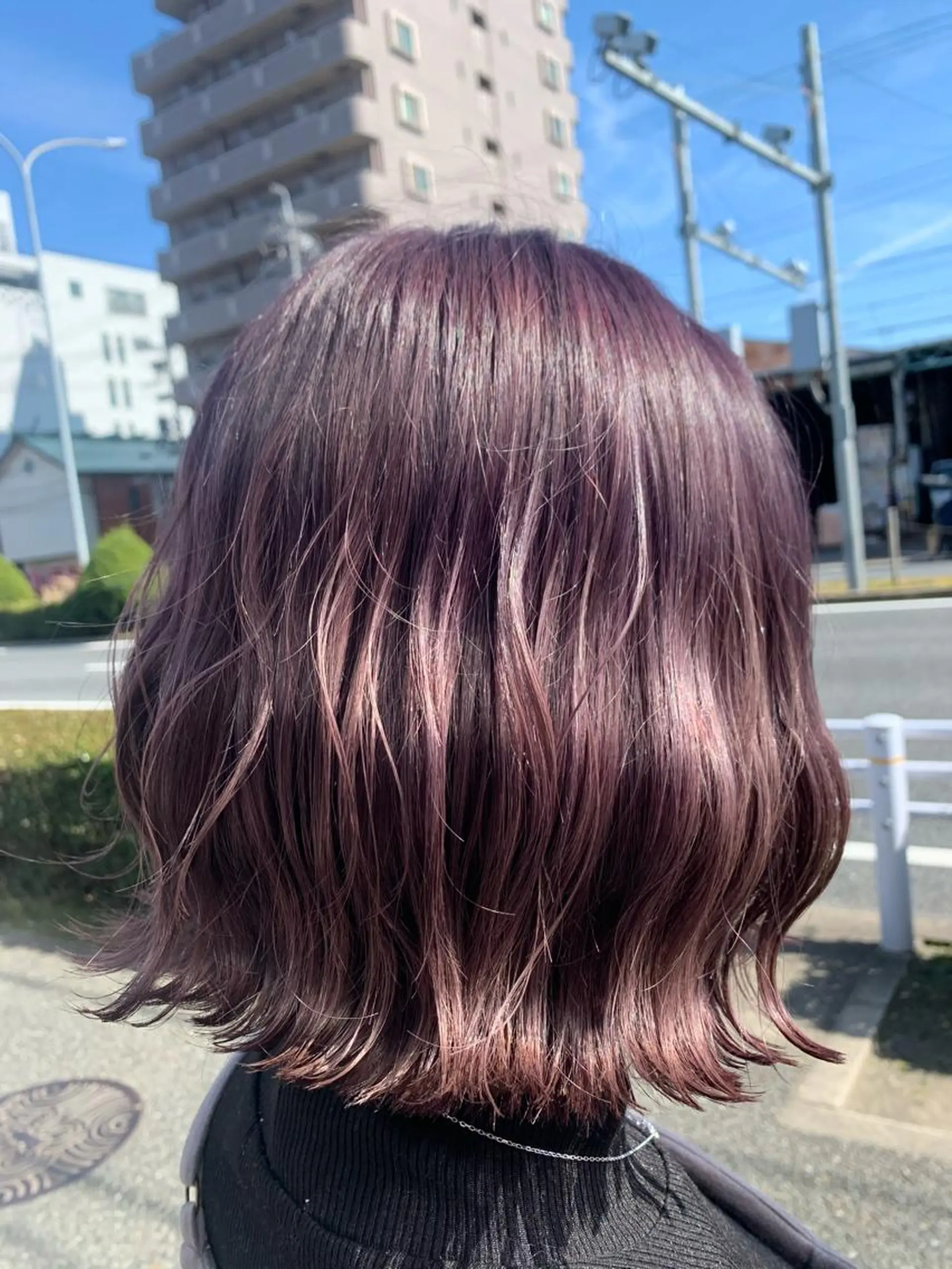 ミディアム カラー ラベンダーカラー ピンクカラー ピンクラベンダー 浅岡 みちるのヘアスタイル