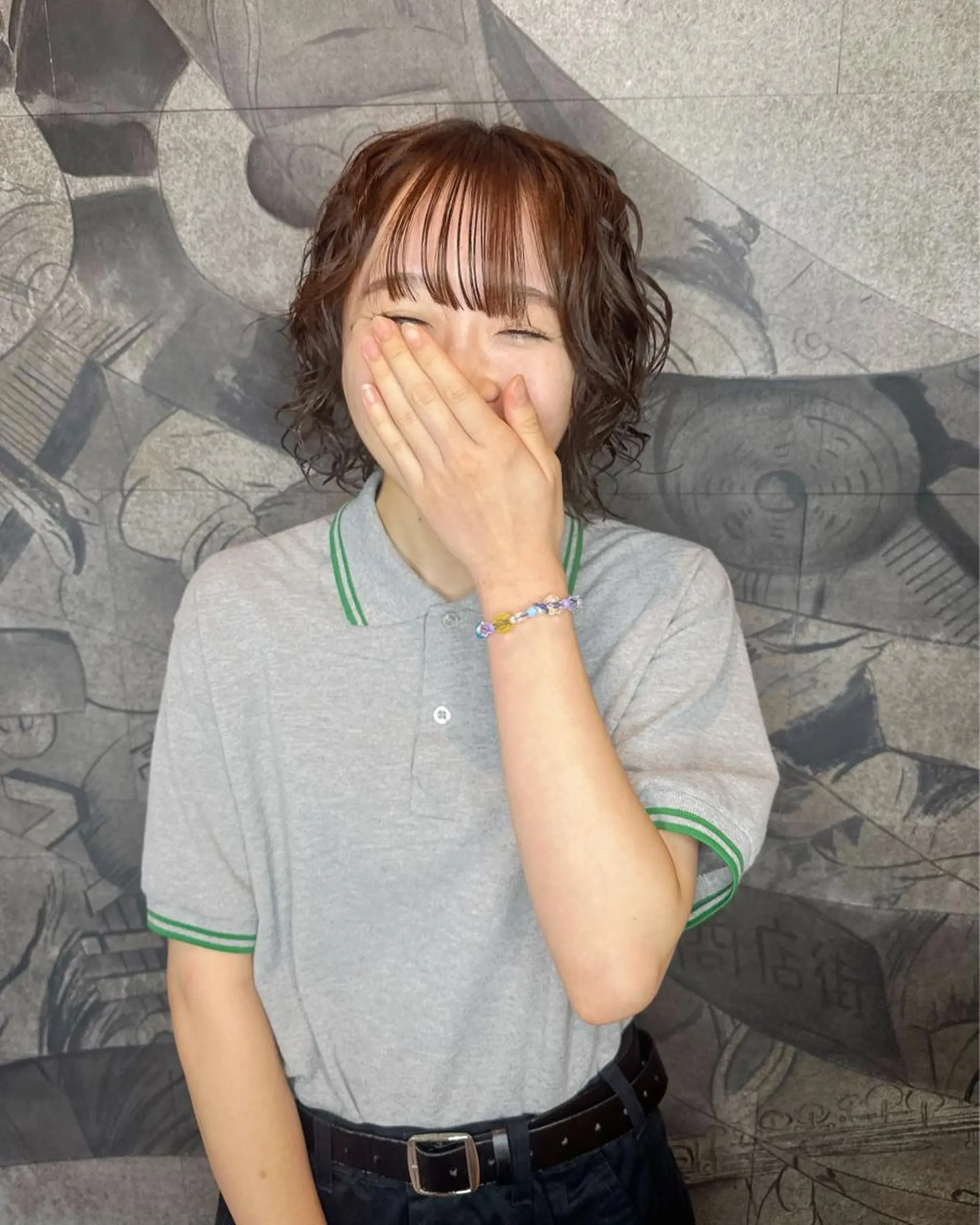 ショート パーマ ボブ カット パーマ AIRI 🐈‍⬛のヘアスタイル