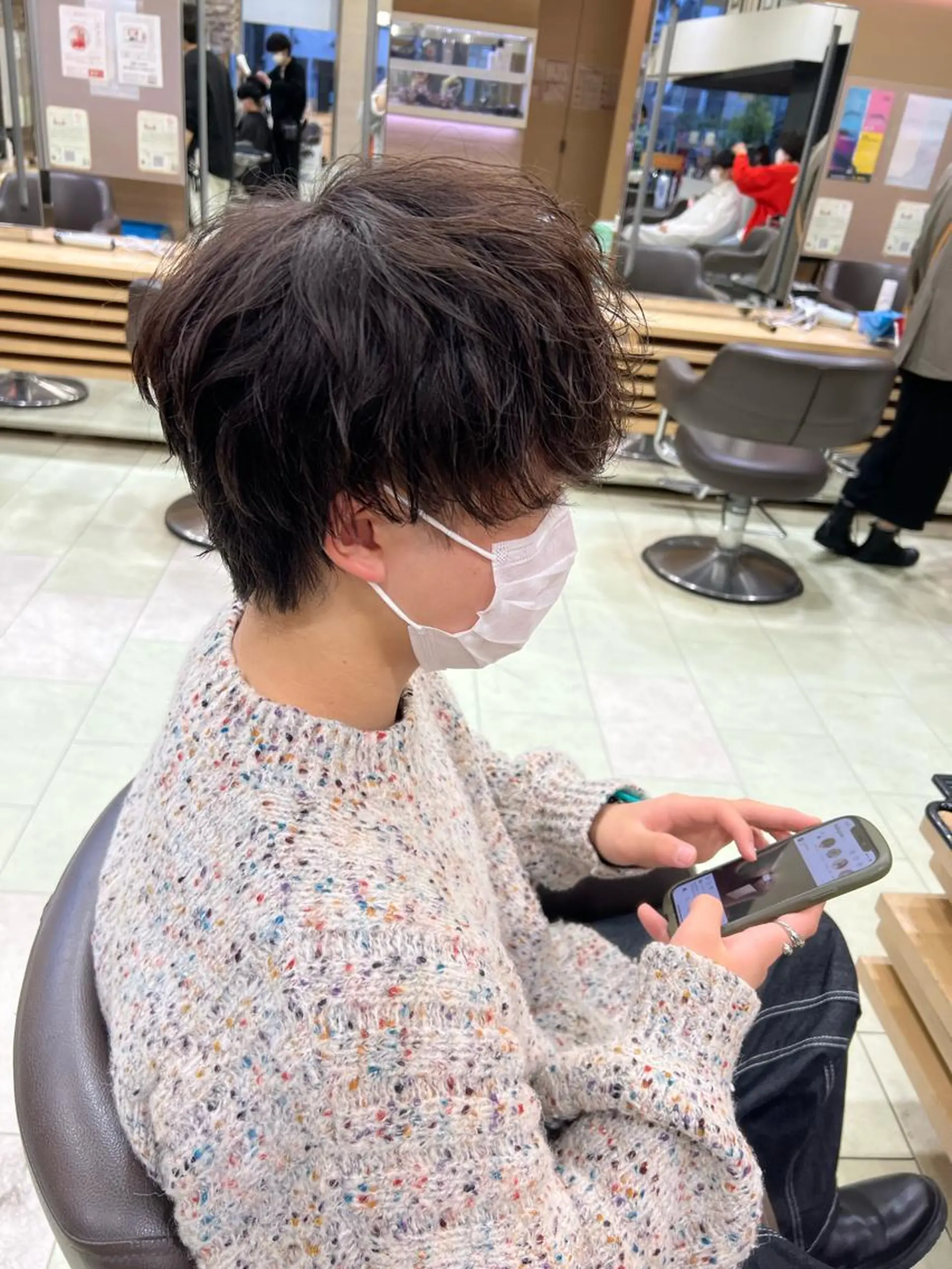 メンズ カット トリートメント 韓国ヘアダウンパーマ シャドウパーマ/航太のヘアスタイル