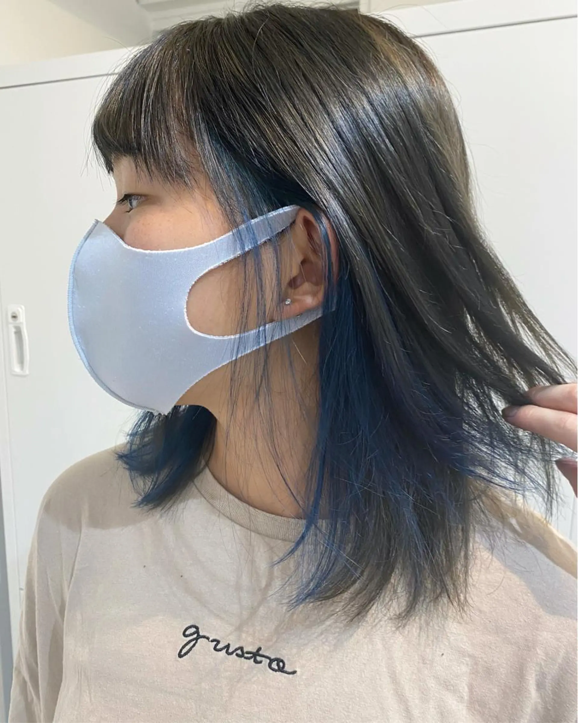 ショート カラー ブルーカラー 🎀暖色カラー🎀 おかだみほのヘアスタイル