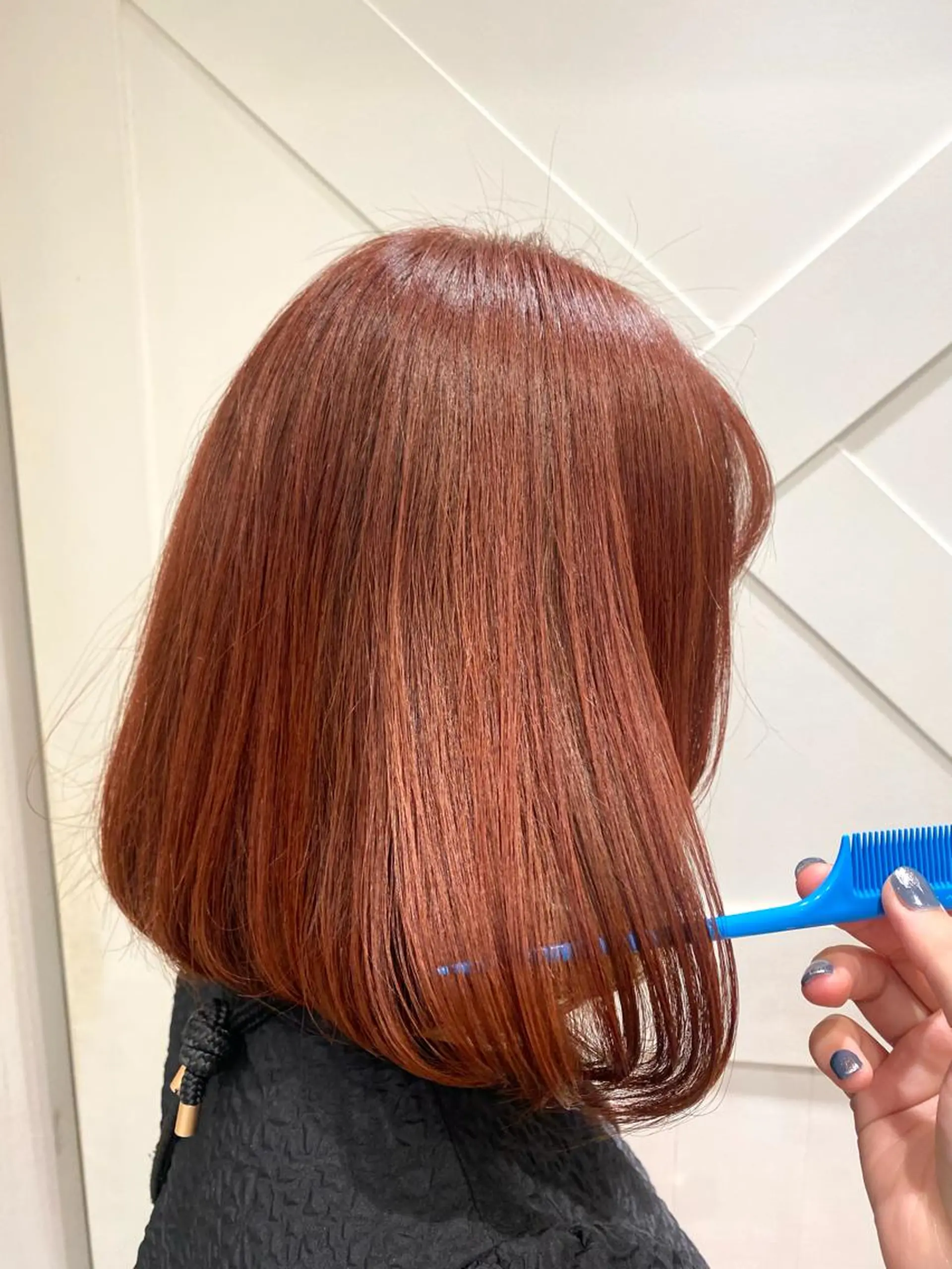 ミディアム カラー 💙mai🫧 縮毛矯正・ハイライトのヘアスタイル