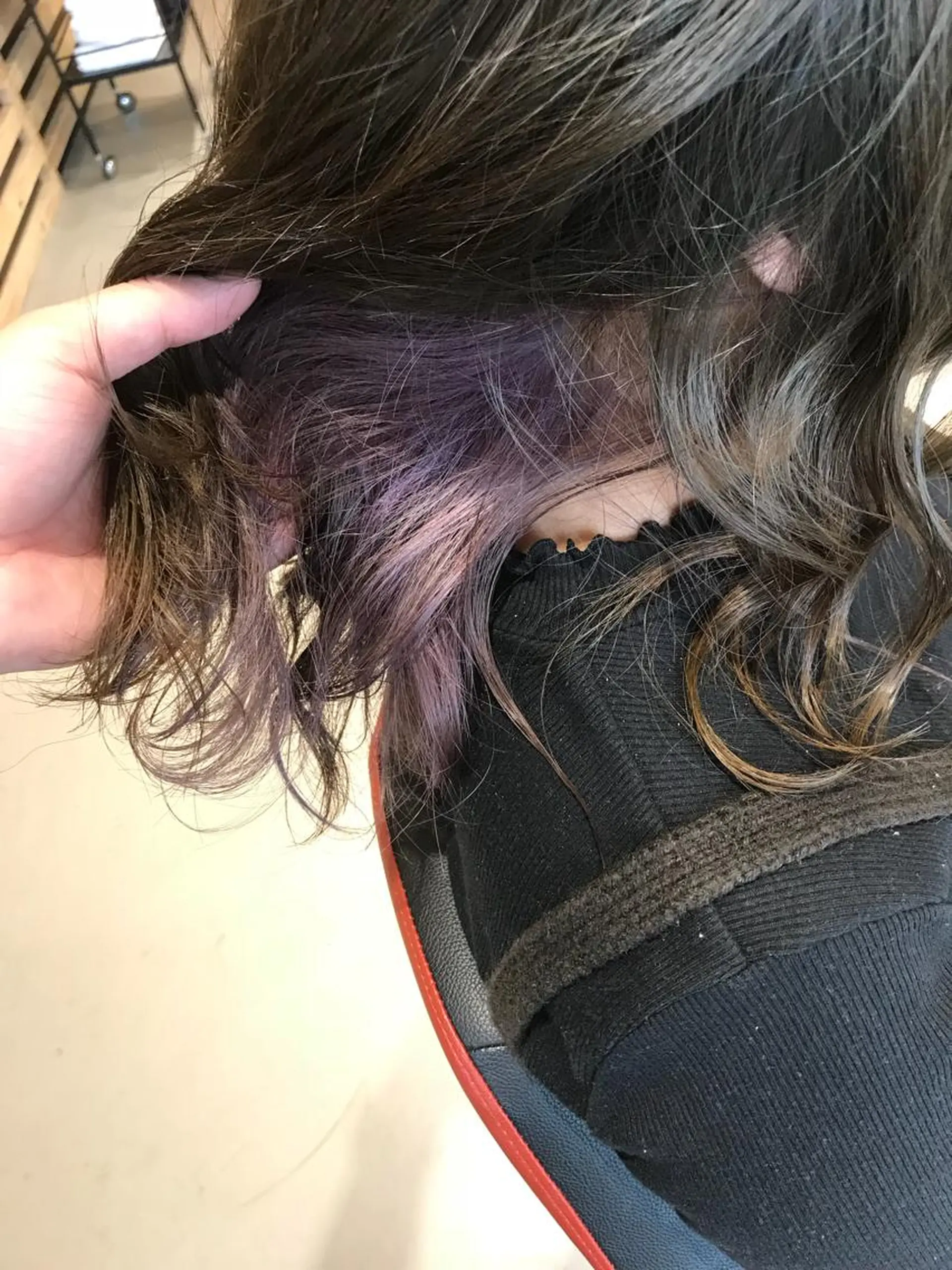 ミディアム カラー アッシュ ブリーチ ラベンダーカラー ラベンダーアッシュ ヘアカラー 大久保 隆蔵のヘアスタイル