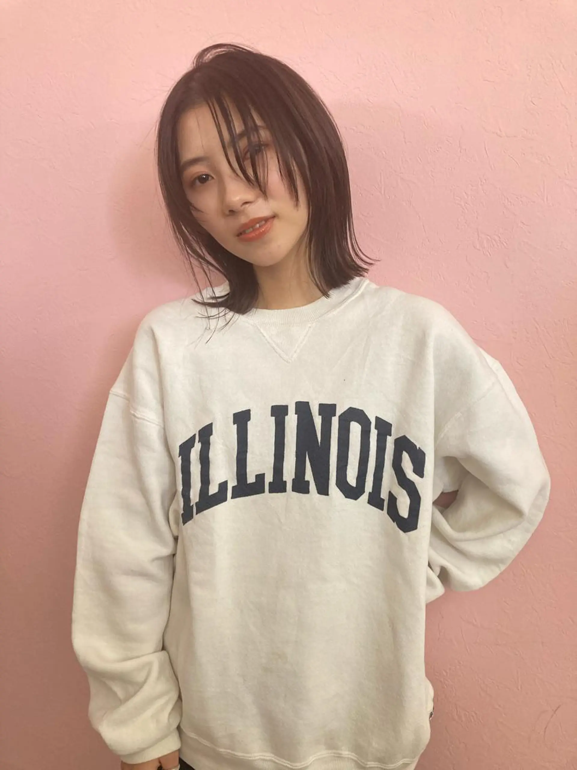 ミディアム ヘアカラー 縮毛矯正 kitagawa mayuのヘアスタイル
