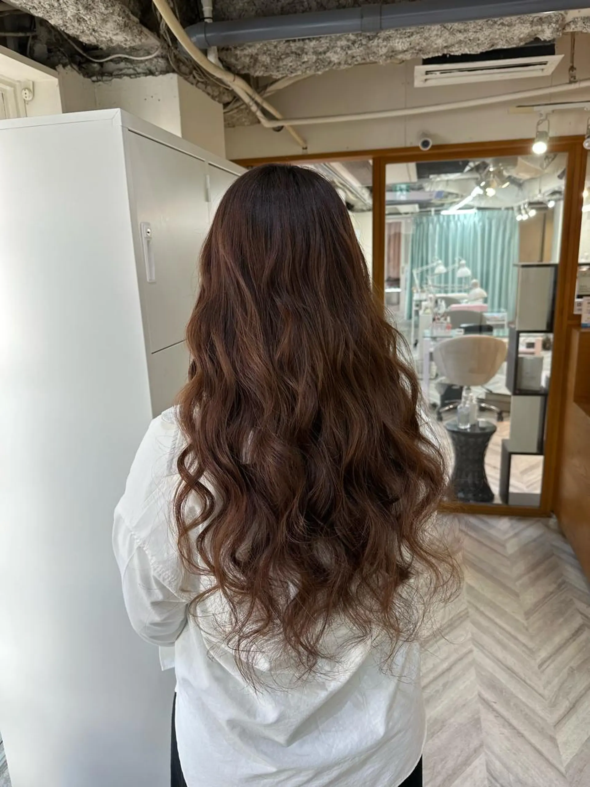 ロング ヘアカラー トリートメント 韓国ヘア×ハイトーン AYA💫のヘアスタイル