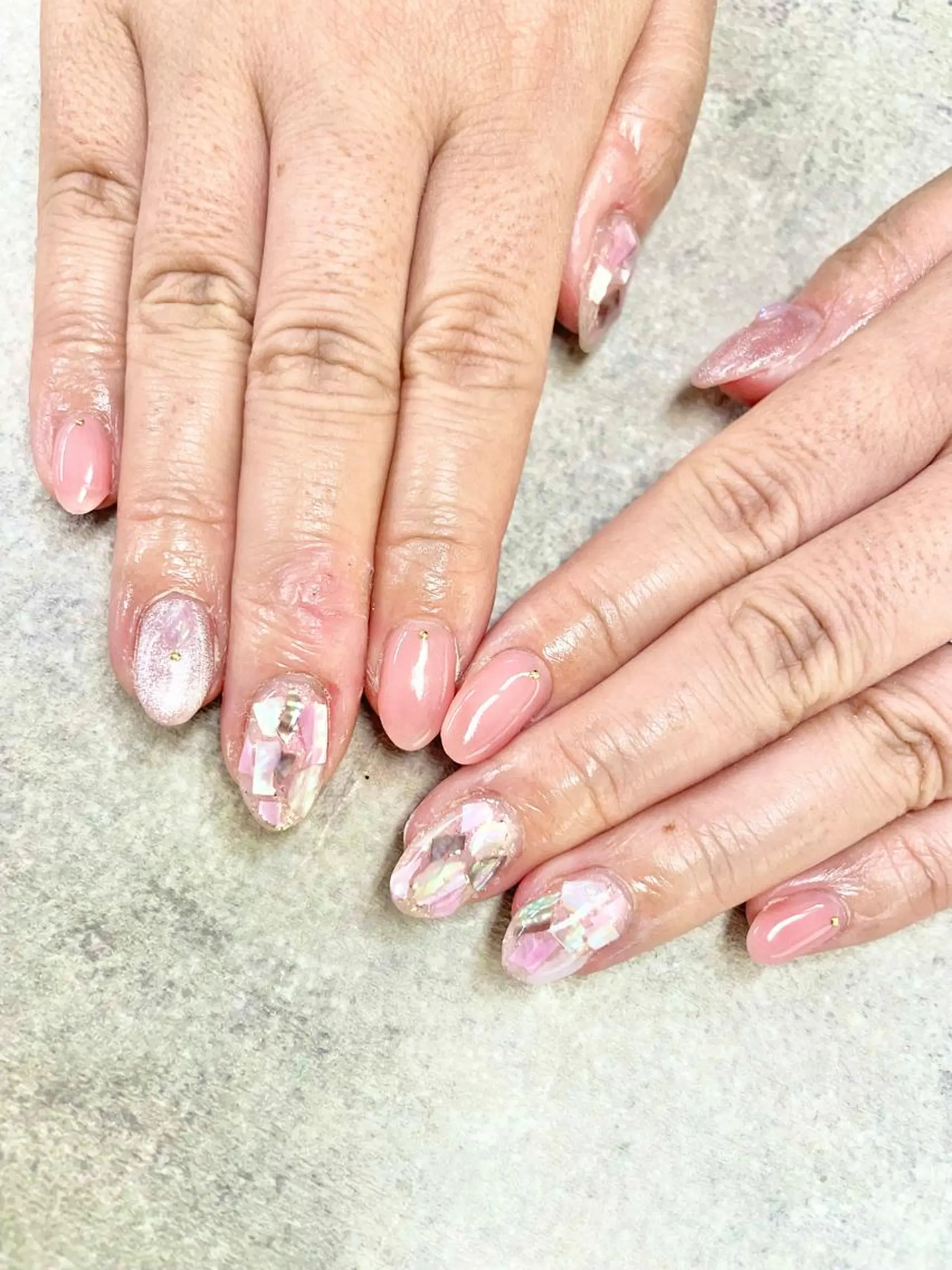 ネイル アートネイル ジェルネイル マグネットネイル オフィスネイル ピンク ハンドネイル ハンドケア FASTNAIL PLUS 新宿店のネイルデザイン