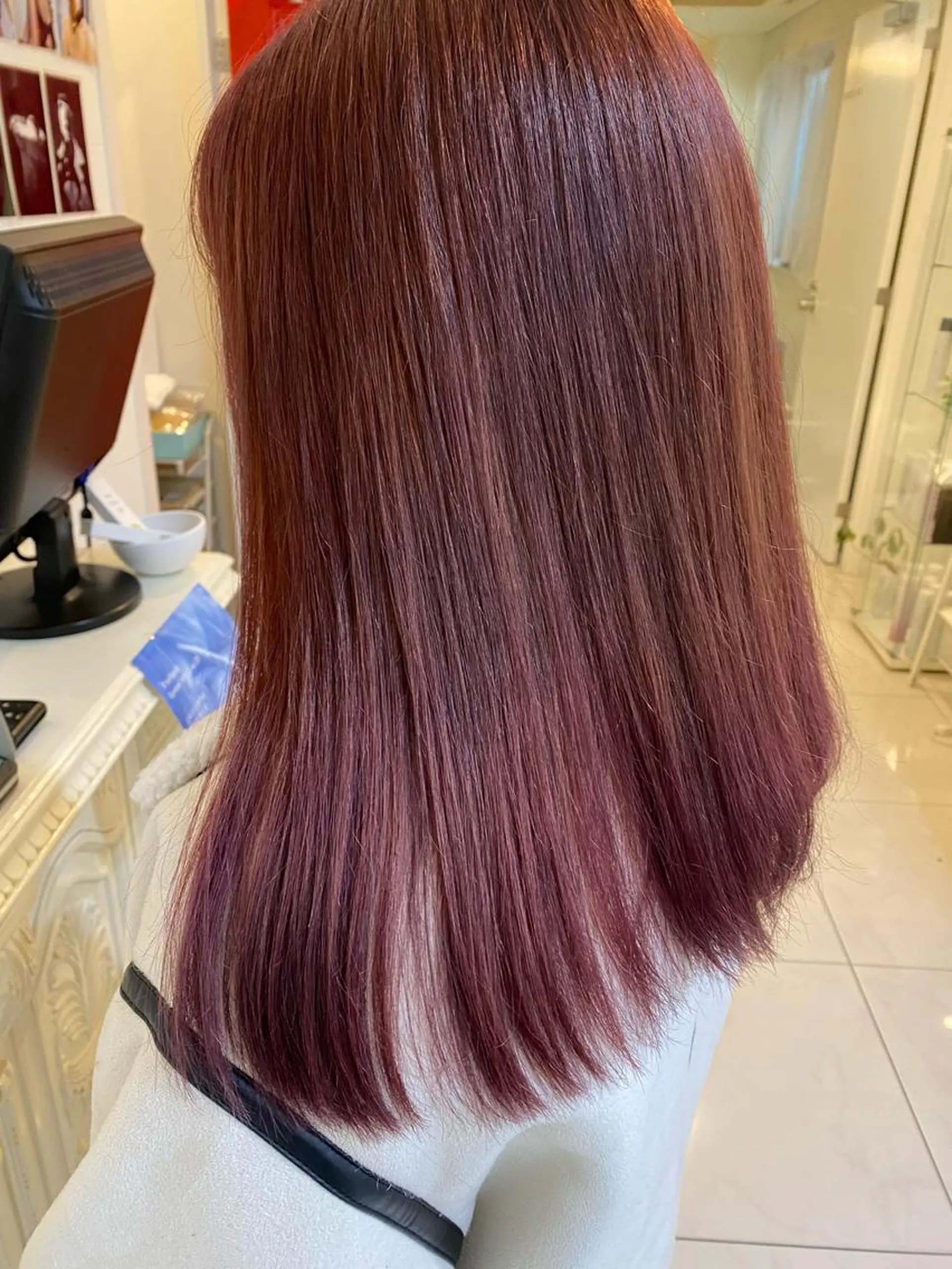 セミロング カラー ヘアアレンジ マツエク・マツパ アイブロウ ピンクカラー カラーマツエク Noah's　Ark所属・透明感カラー🫧ヘア セット🫧松本菜月の眉毛・アイブロウイメージ