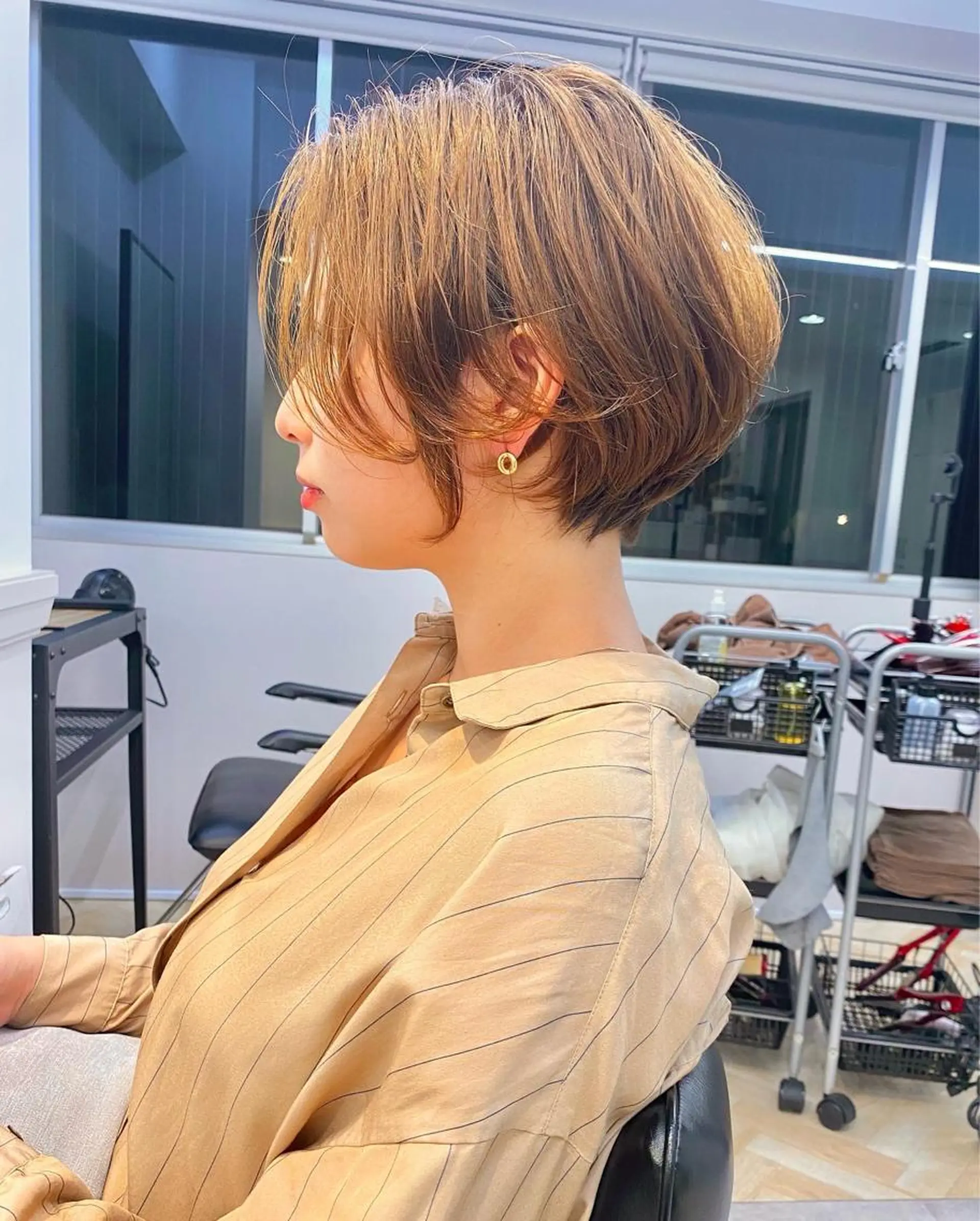 ショート パーマ 会田 渡夢のヘアスタイル