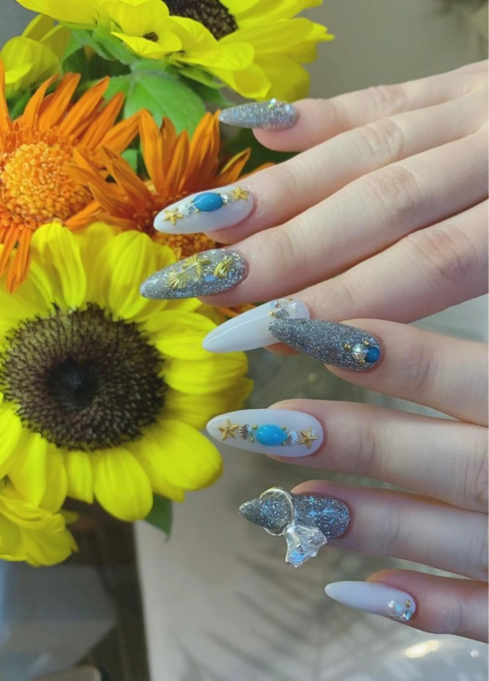 ネイル アートネイル フレンチネイル 韓国ネイル マグネットネイル ミラーネイル *･*MIMnail *･゜ﾟ･*:･*のネイルデザイン