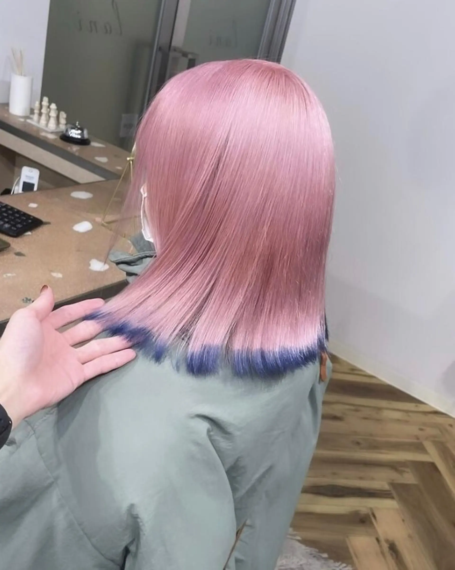 ミディアム カラー バレイヤージュ ブリーチ ケアブリーチ ハイライトカラー インナーカラー ヘアカラー トリートメント lani 天神大名/ブリーチのヘアスタイル