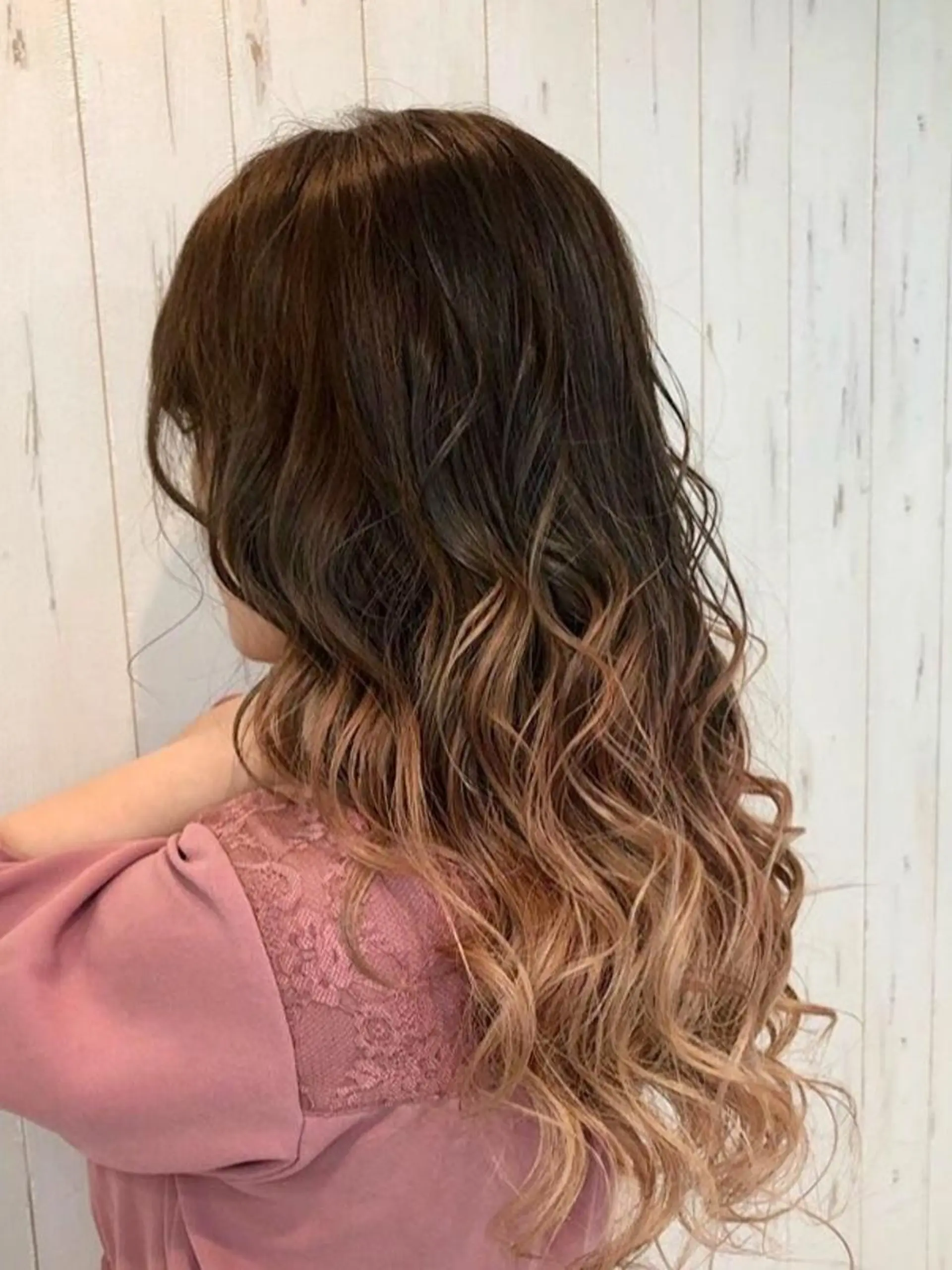 セミロング カラー ヘアアレンジ レミーエクステ大阪 Device梅田のヘアスタイル