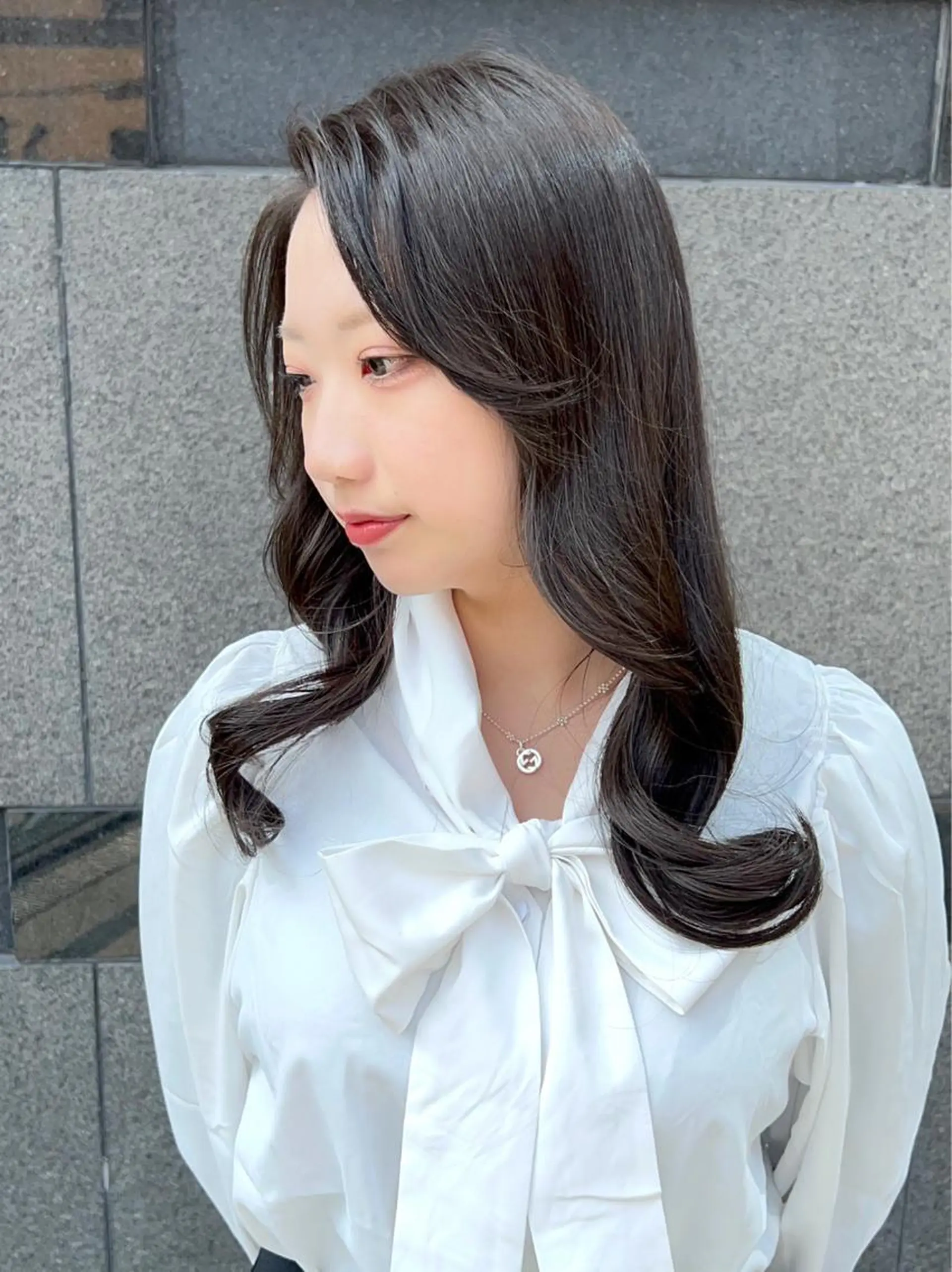 セミロング カラー ブリーチ 透明感カラー トリートメント ブリーチ/ベージュ 💕/momoaのヘアスタイル