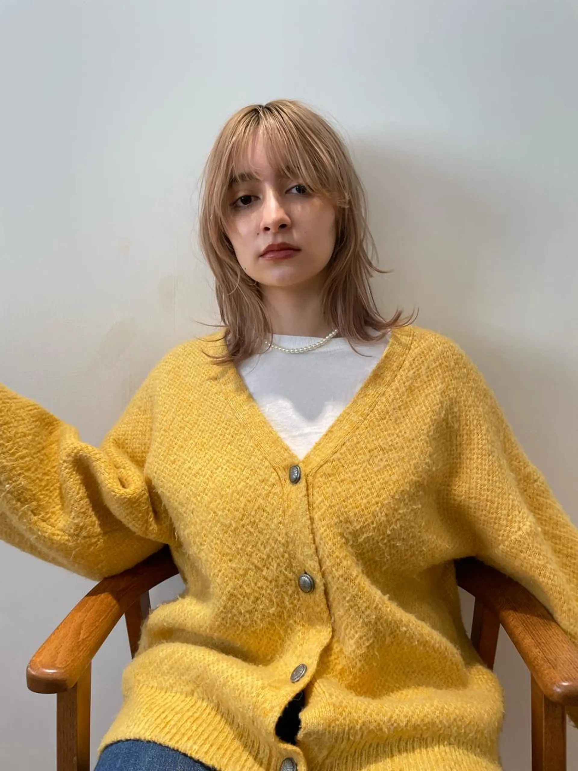 セミロング カラー ヘアアレンジ 林 隆平のヘアスタイル