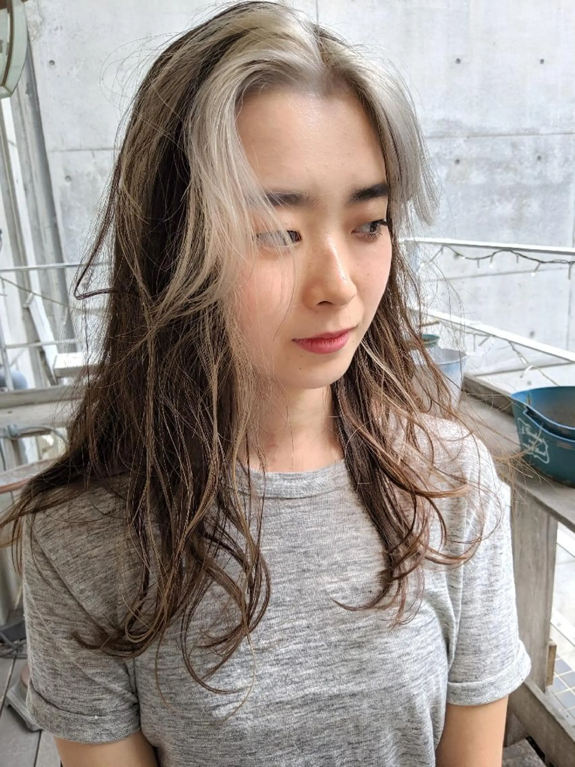 ロング カラー ヘアアレンジ 南堀江 möwen ( メーヴェ )所属・mowen RUIのヘアスタイル