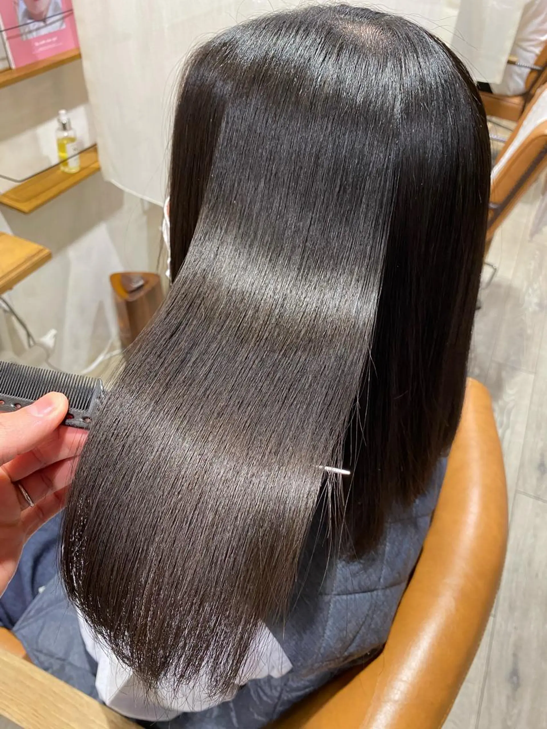 セミロング カラー パーマ メンズ 縮毛矯正 安部 真輝のヘアスタイル